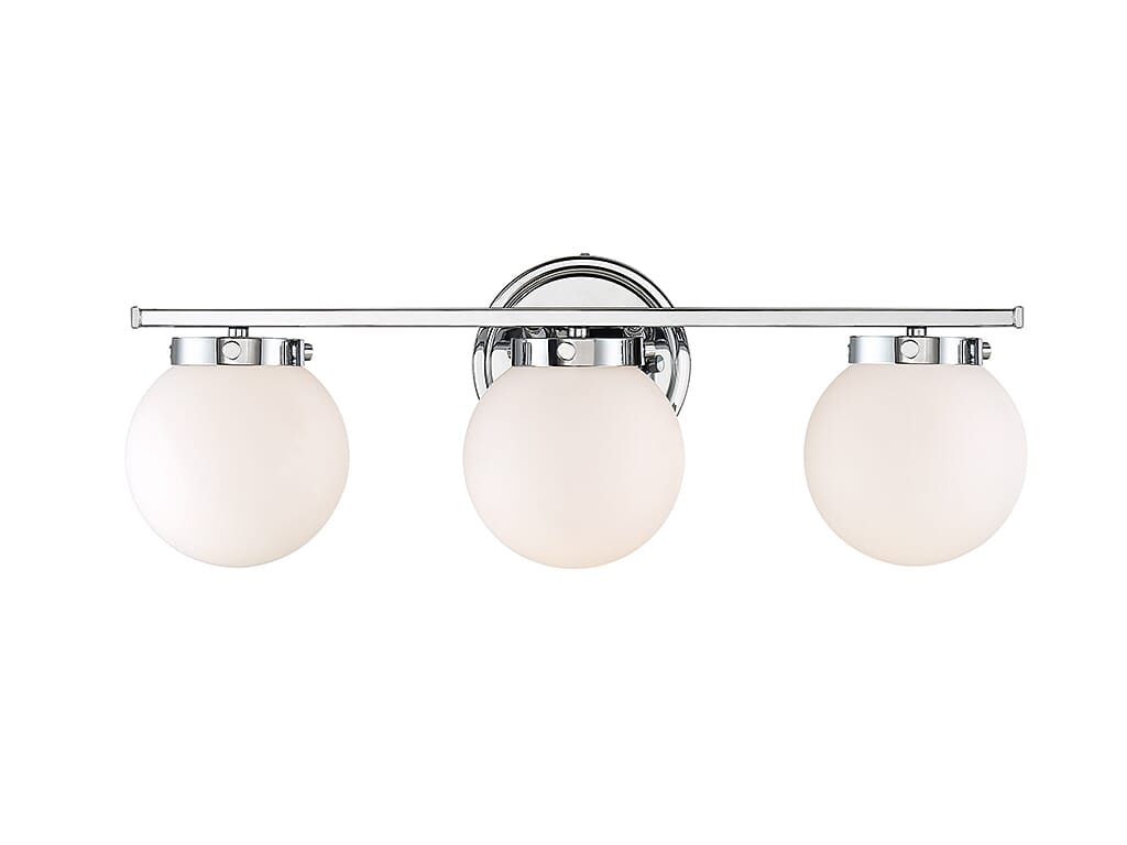 Trade Winds Antoinette 3-Light 24" Bathroom Vanity Light in Chrome