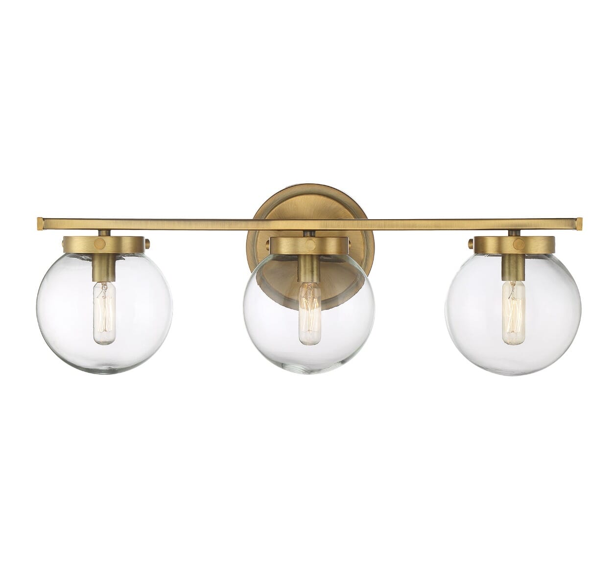 Trade Winds Linda 3-Light 24" Bathroom Vanity Light in Natural Brass