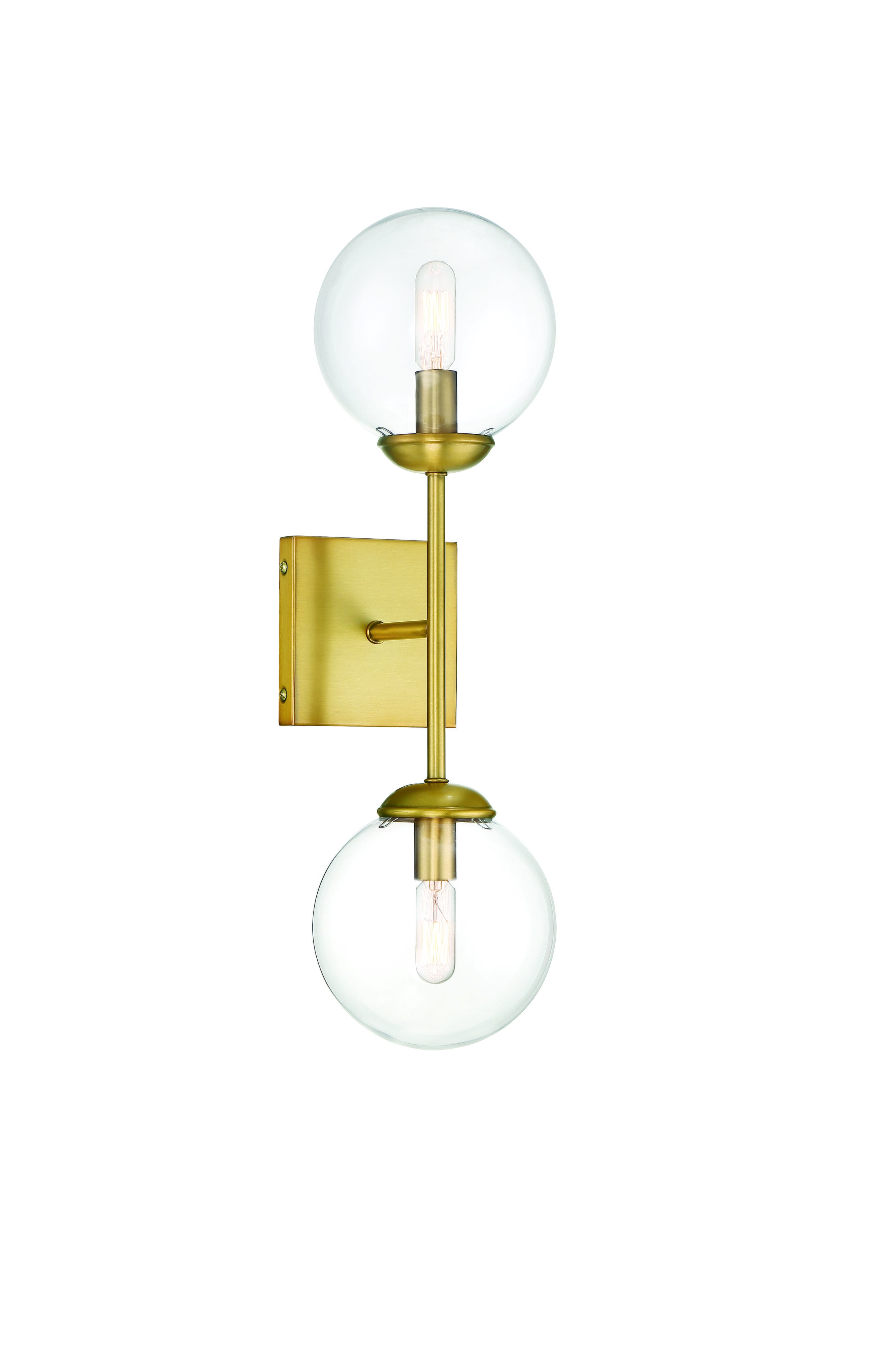 Trade Winds Angie 2-Light Wall Sconce in Natural Brass