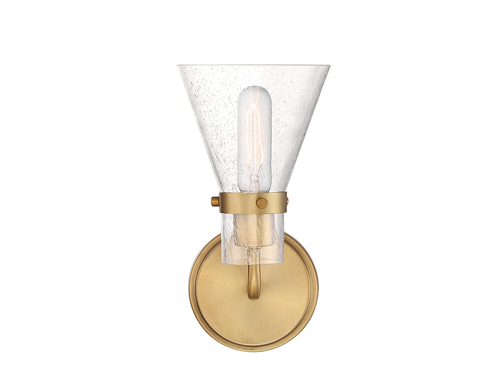 Trade Winds Scott Wall Sconce in Natural Brass