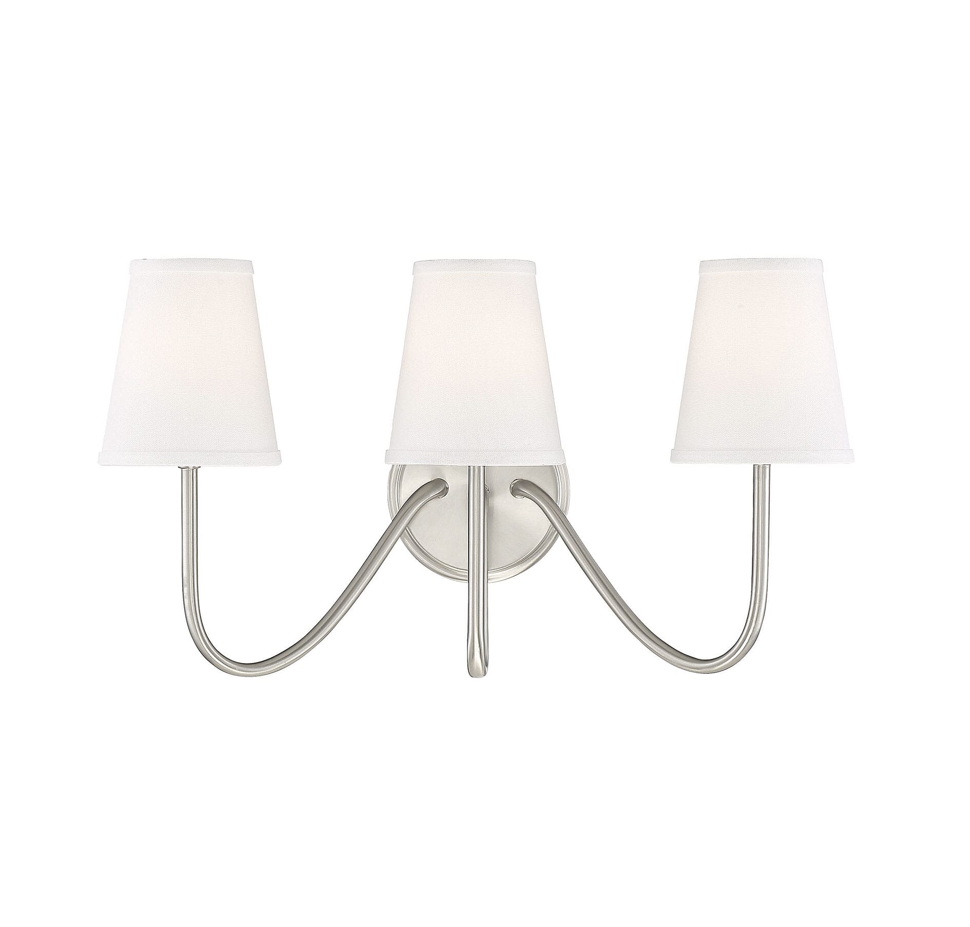 Trade Winds Madison 3-Light 11" Wall Sconce in Brushed Nickel