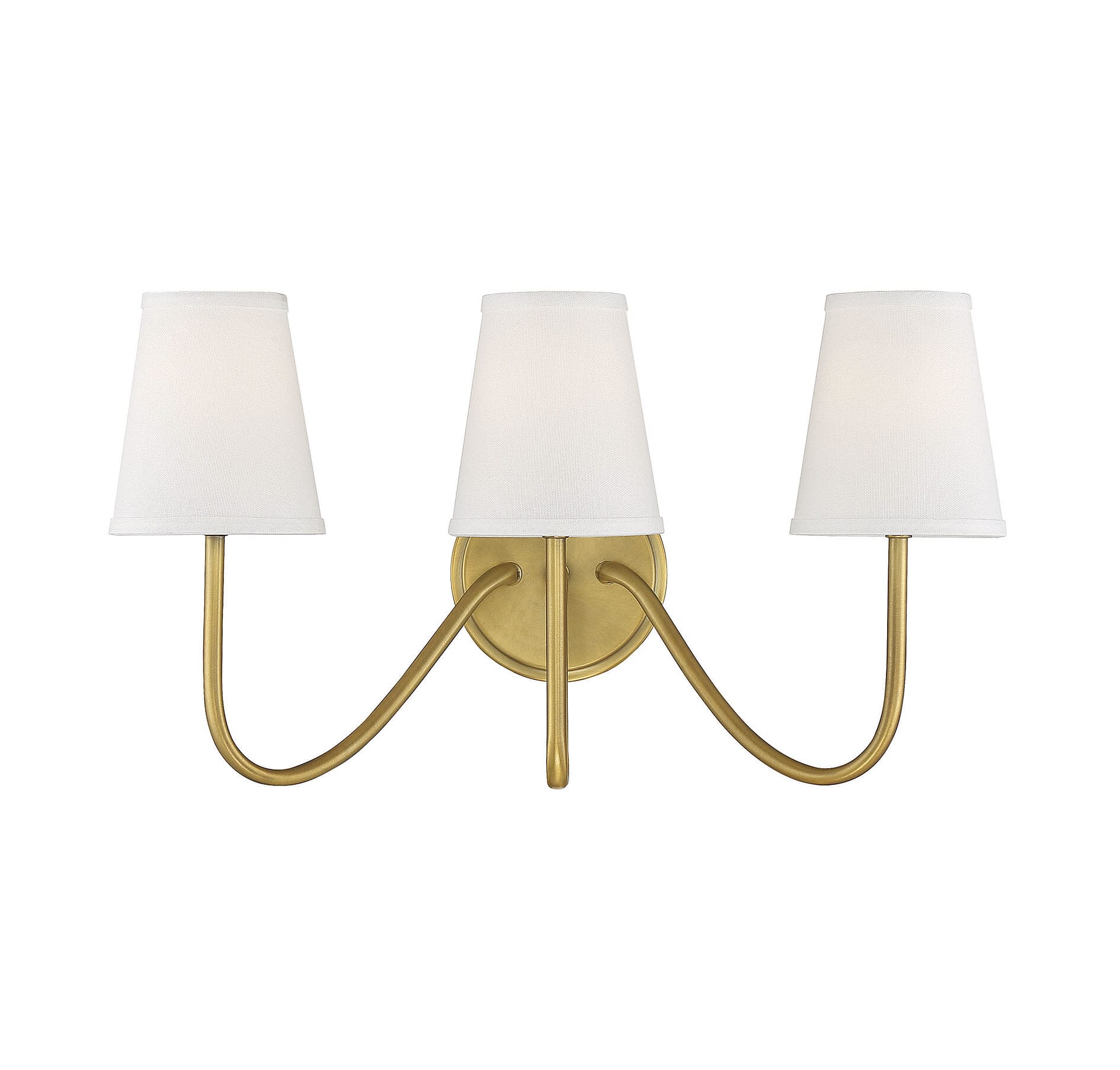 Trade Winds Madison 3-Light 11" Wall Sconce in Natural Brass