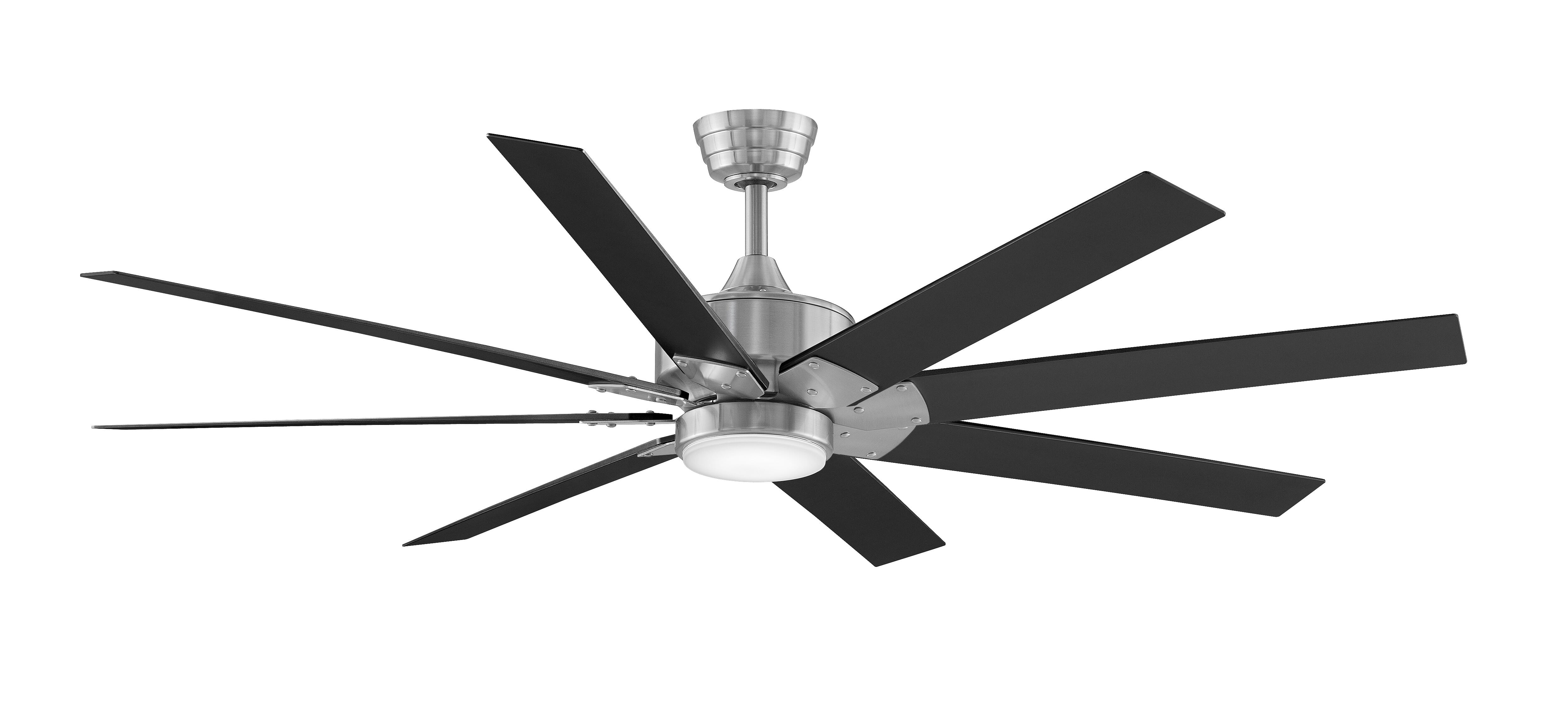 Fanimation Levon Custom Indoor Ceiling Fan in Brushed Nickel- MOTOR ONLY