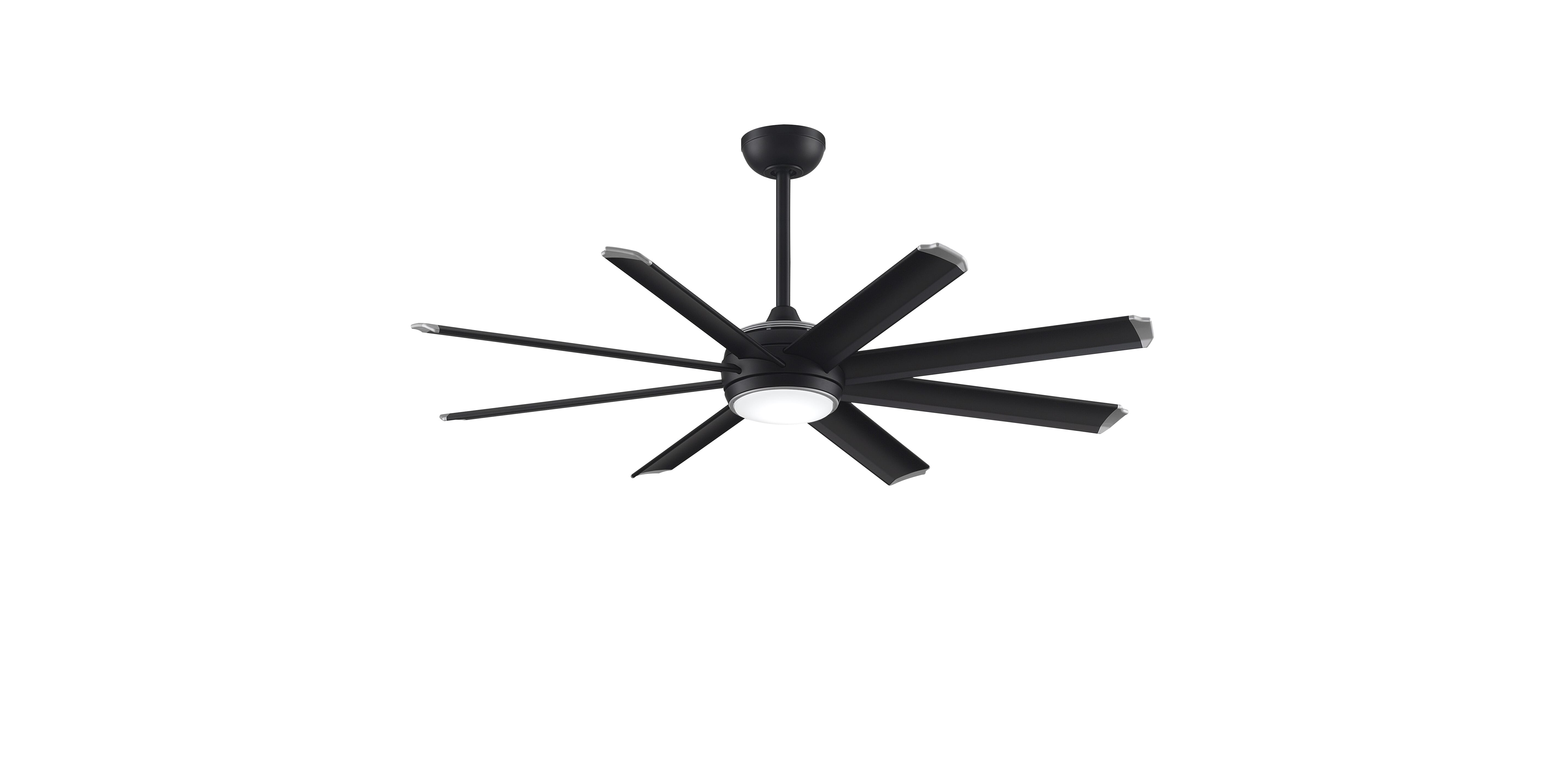 Fanimation Stellar Custom 1-Light 8-Blade Ceiling Fan Motor (Only) in Black