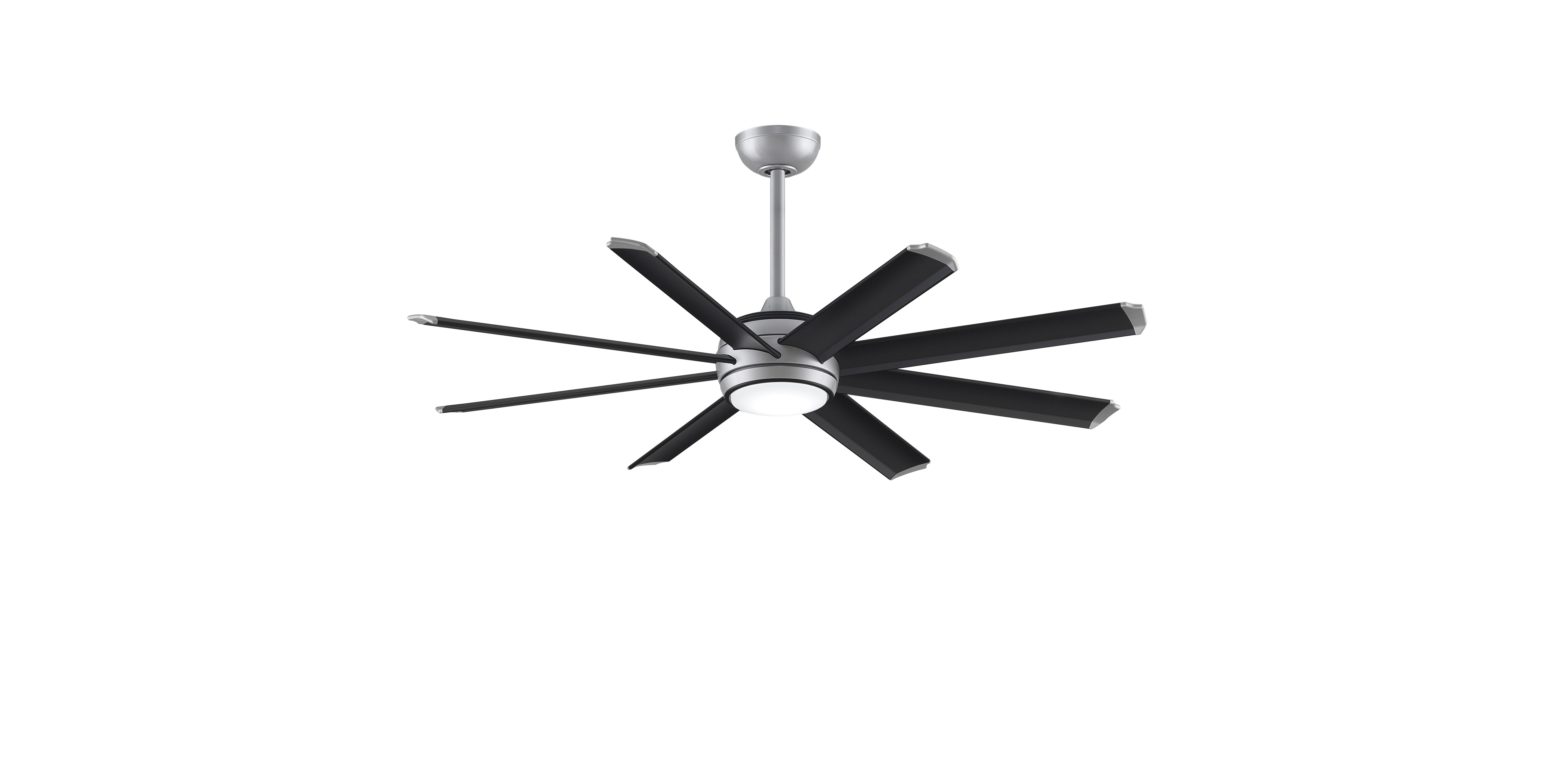 Fanimation Stellar Custom 1-Light 8-Blade Ceiling Fan Motor (Only) in Silver