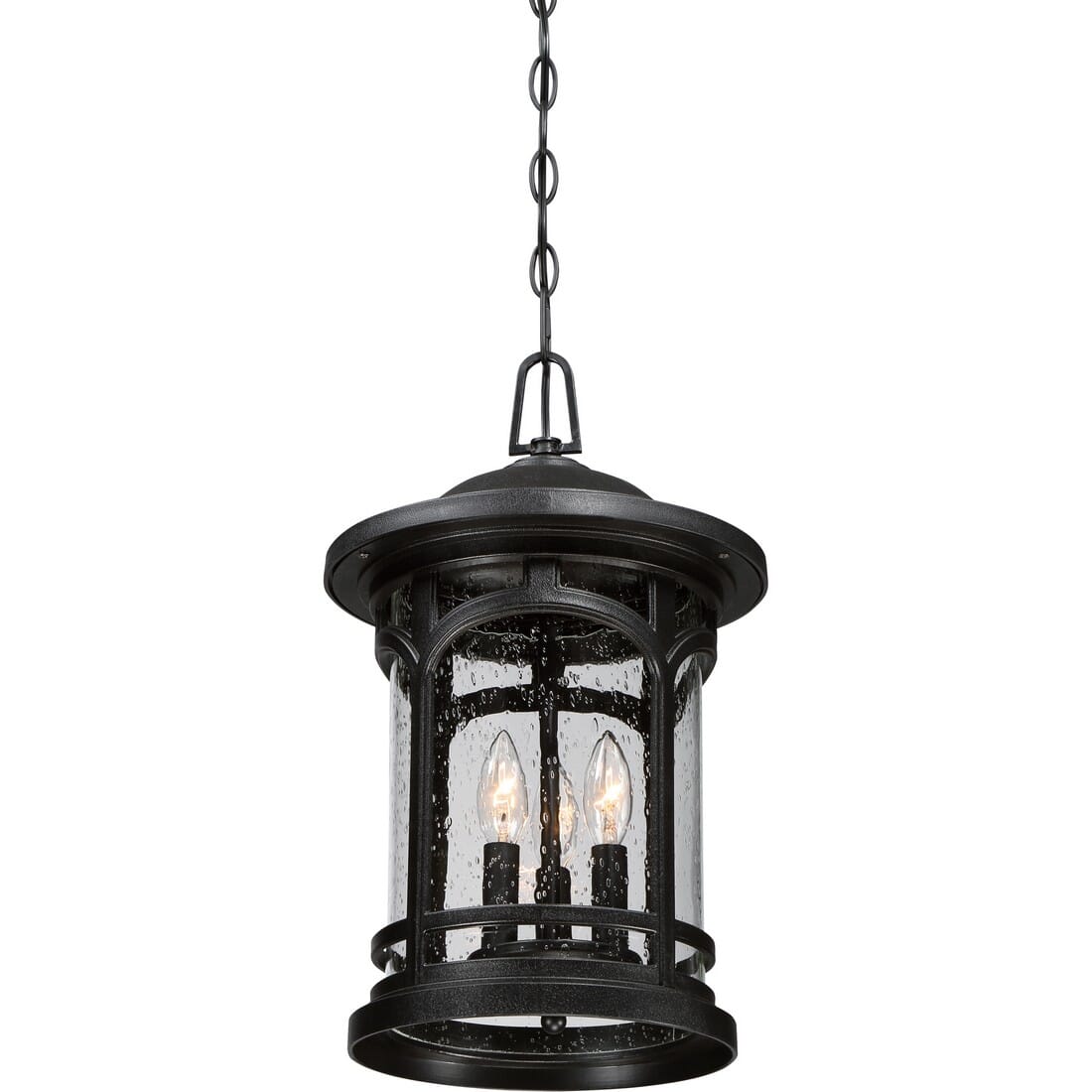 Quoizel Marblehead 18" 3-Light Hanging Lantern in Mystic Black