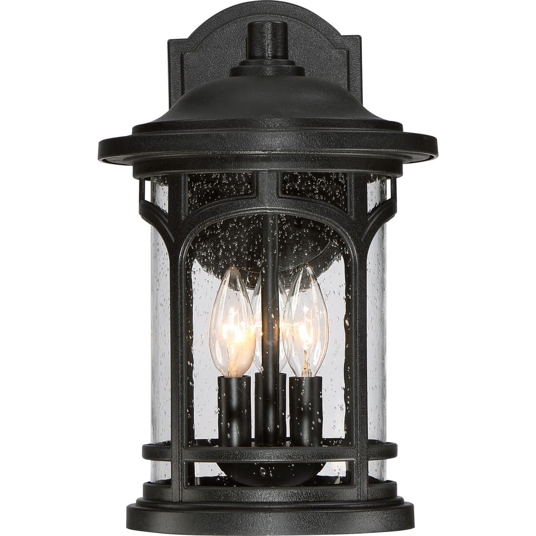 Quoizel Marblehead 14.5" 3-Light Wall Lantern in Mystic Black