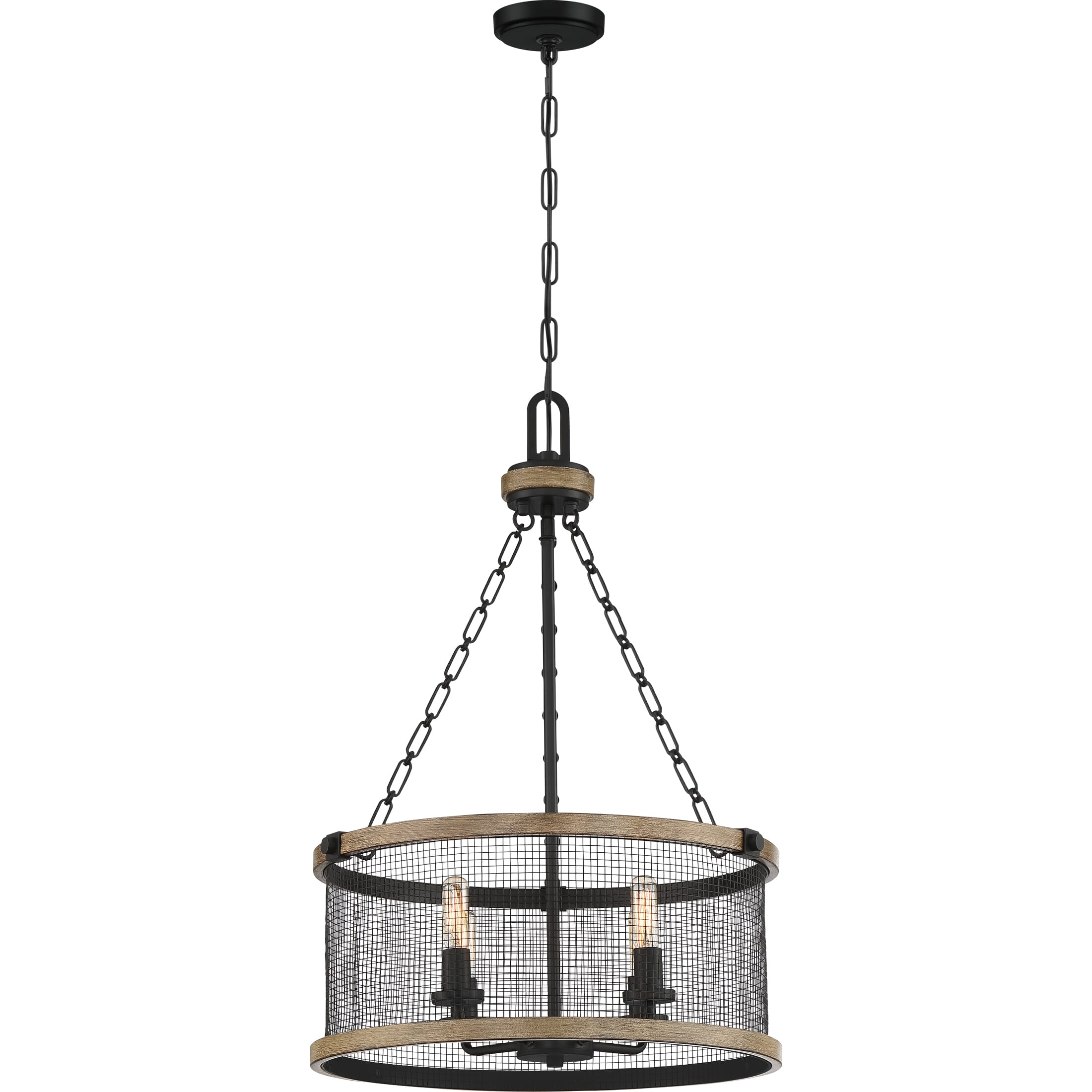 Quoizel McCrady 4-Light 18" Pendant Light in Matte Black