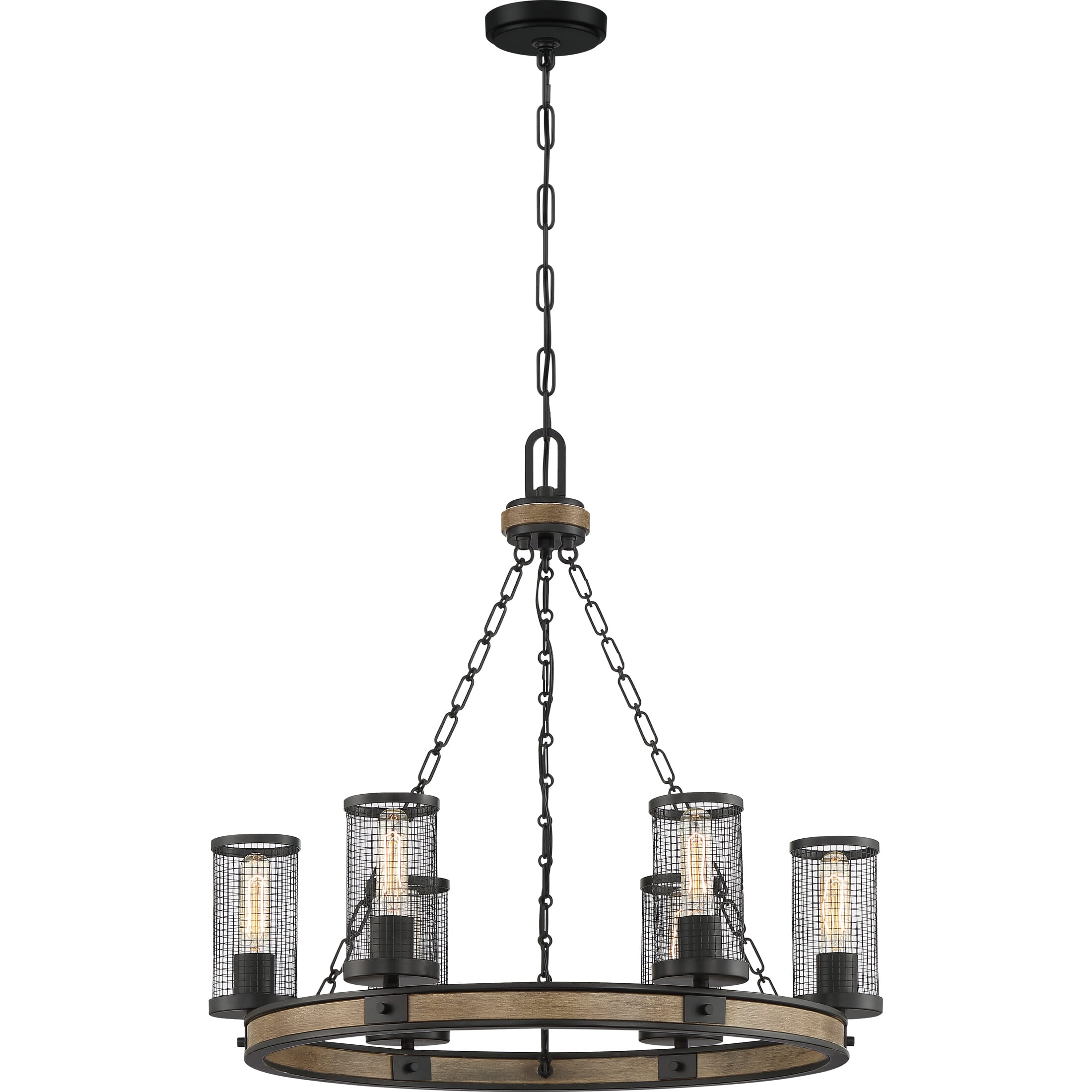 Quoizel McCrady 6-Light 25" Transitional Chandelier in Matte Black