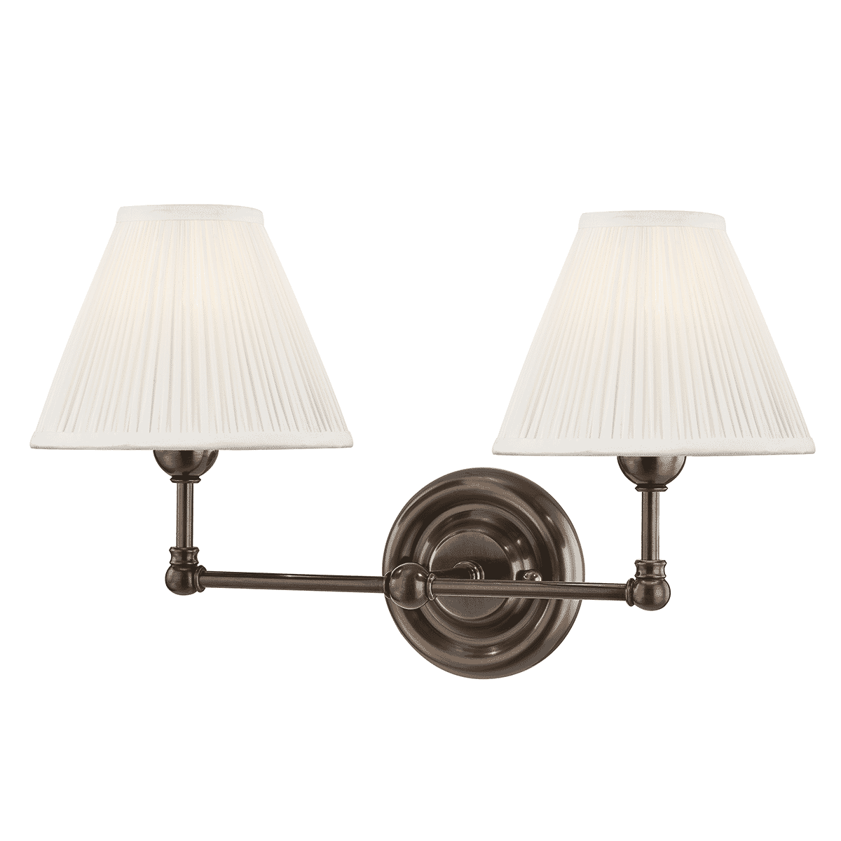 Hudson Valley Classic No.1 by Mark D. Sikes 2-Light Wall Lamp in Distressed Bronze