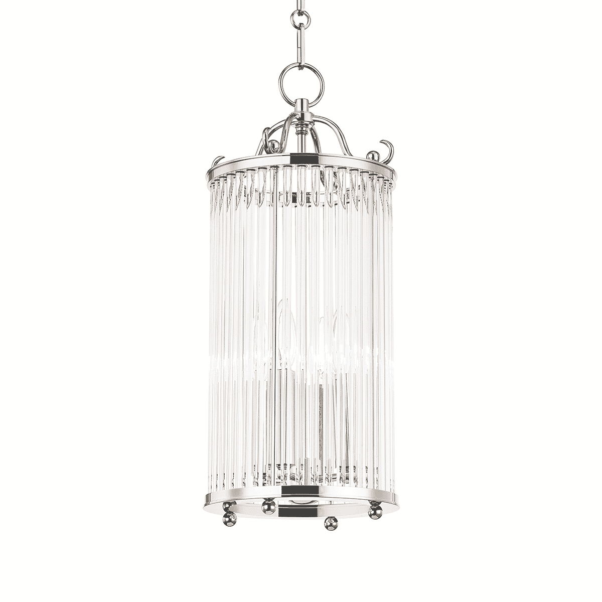 Hudson Valley Glass No.1 by Mark D. Sikes 8.75" Foyer Pendant in Polished Nickel