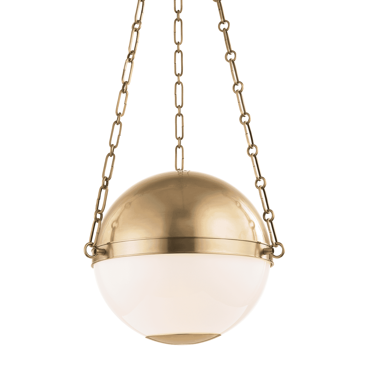 Hudson Valley Sphere No.2 by Mark D. Sikes 16.5" Globe Pendant in Aged Brass