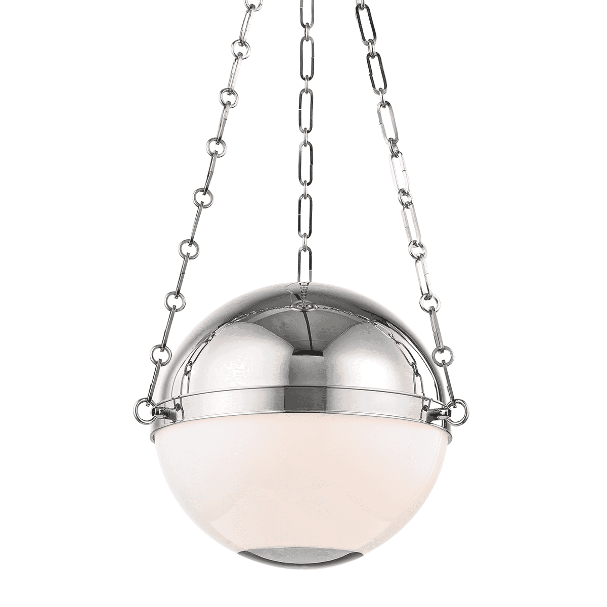 Hudson Valley Sphere No.2 by Mark D. Sikes 16.5" Globe Pendant in Polished Nickel