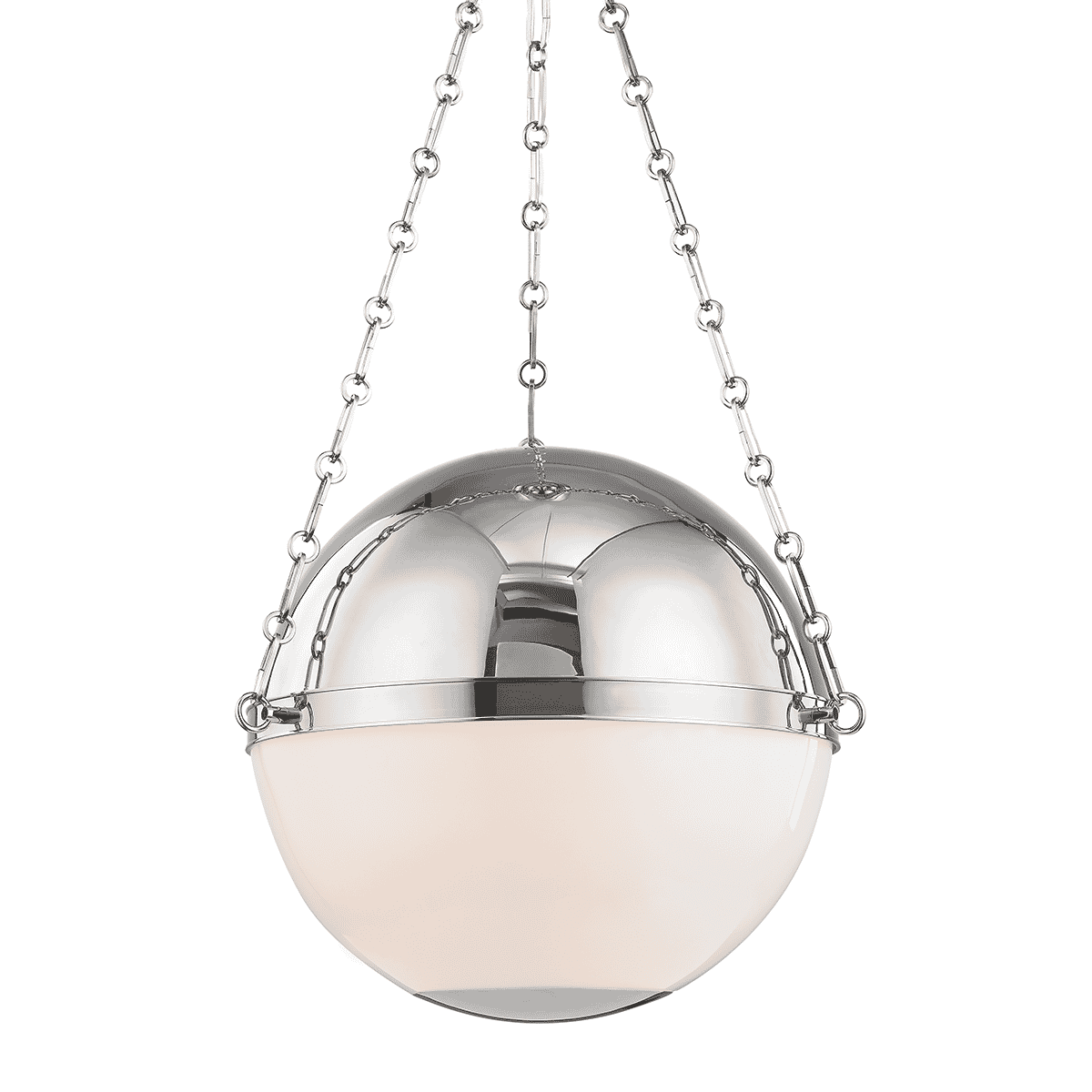 Hudson Valley Sphere No.2 by Mark D. Sikes 20.5" Globe Pendant in Polished Nickel