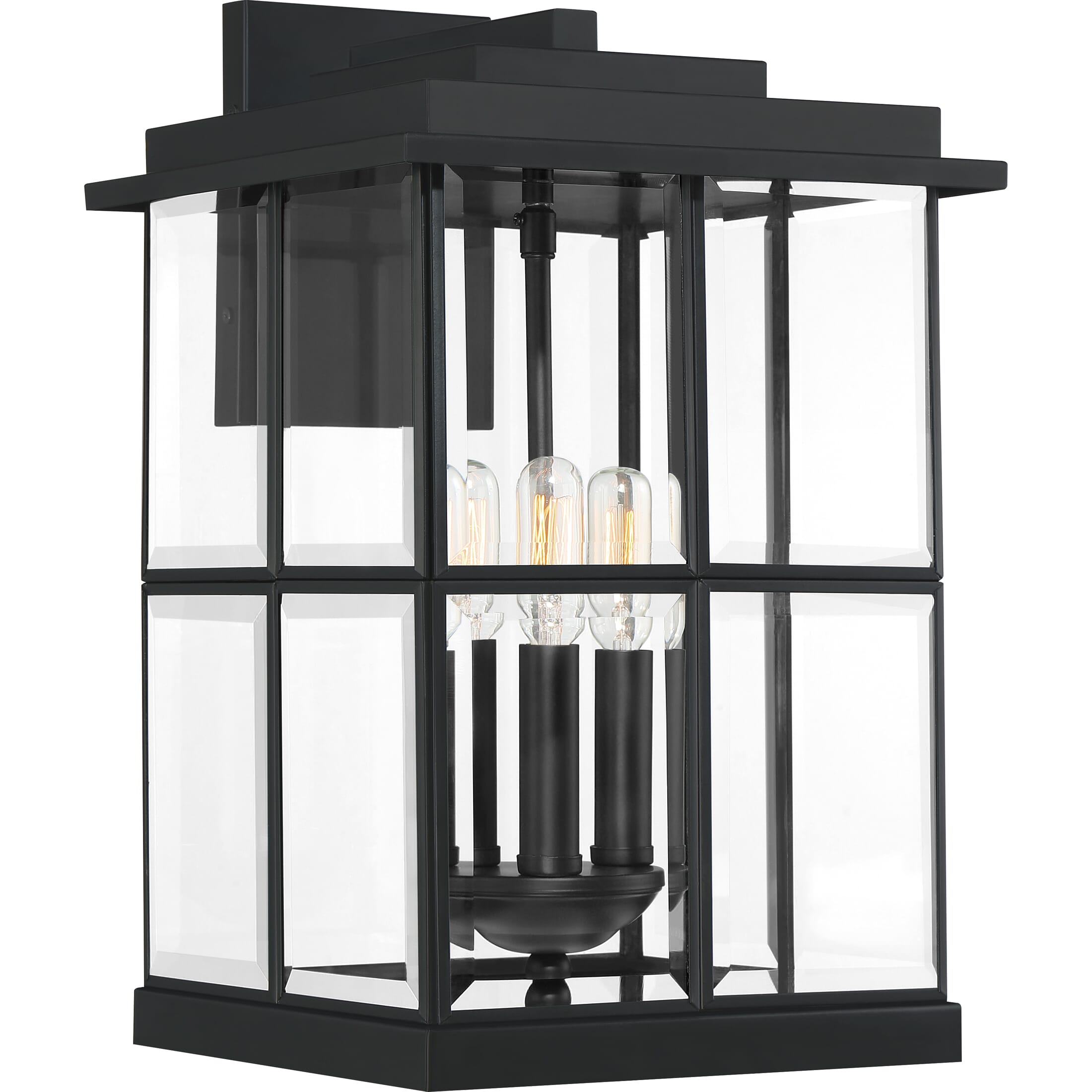 Quoizel Mulligan 3-Light 10" Outdoor Hanging Light in Matte Black