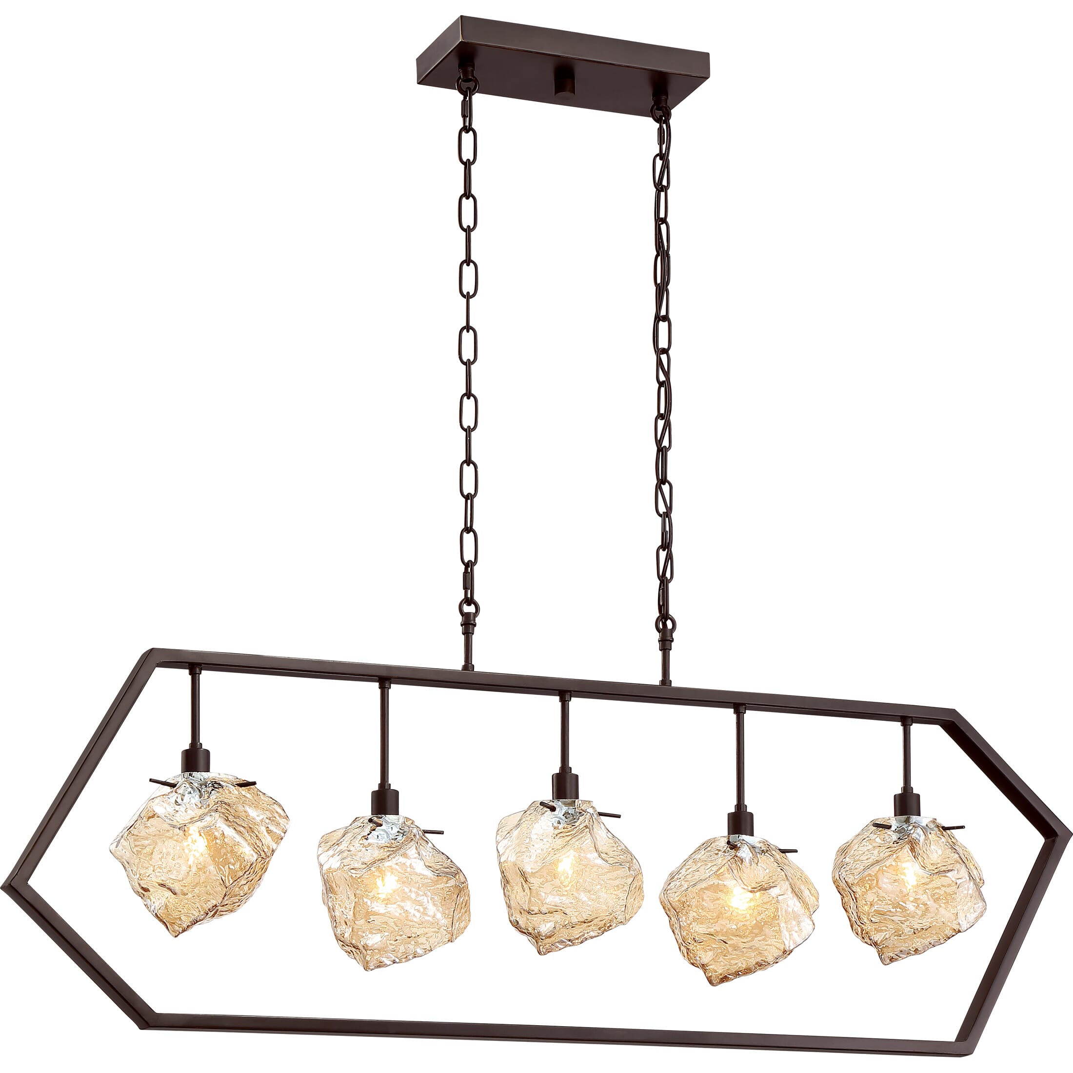 Quoizel Mineral 5-Light 42" Pendant Light in Palladian Bronze