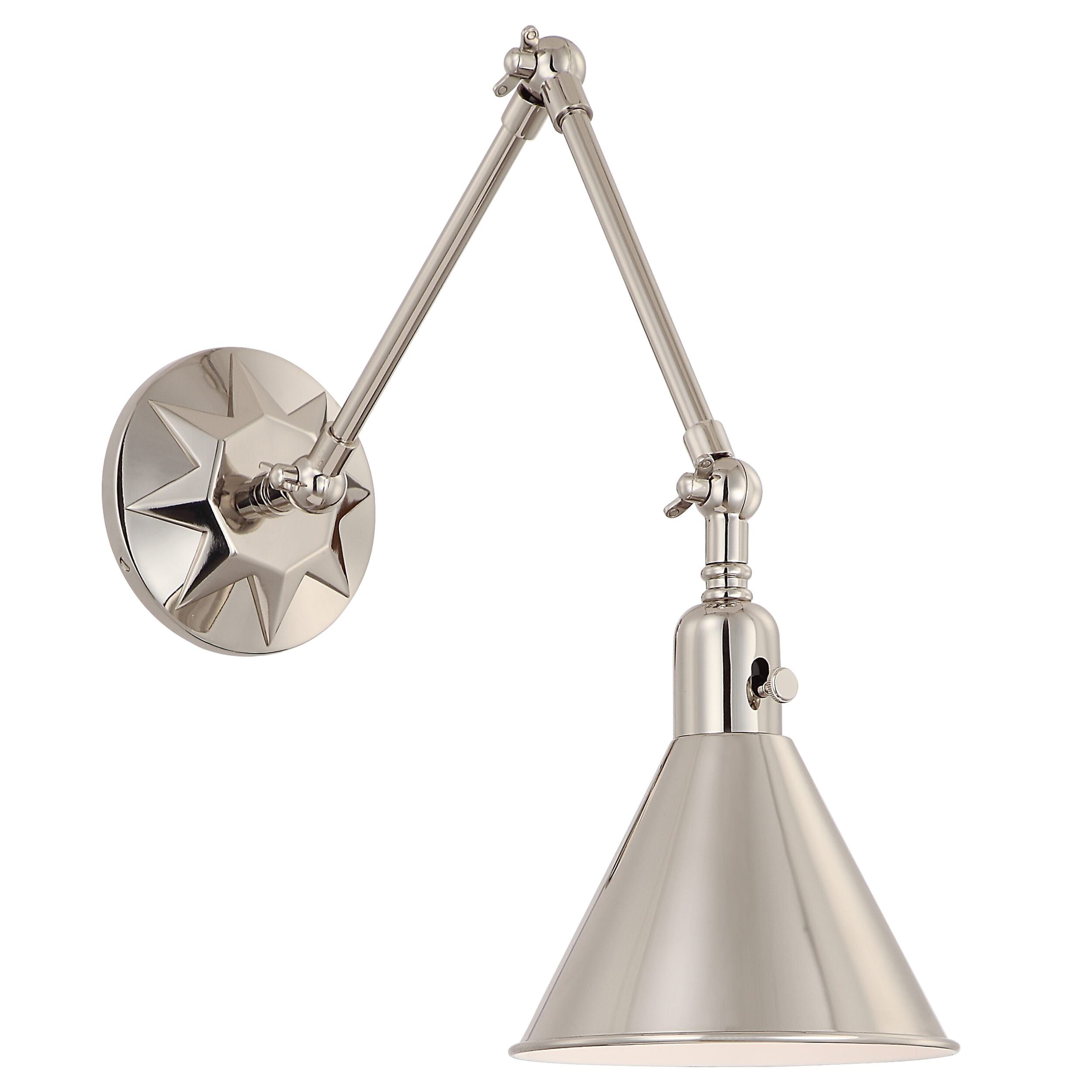 Crystorama Morgan Wall Sconce in Polished Nickel