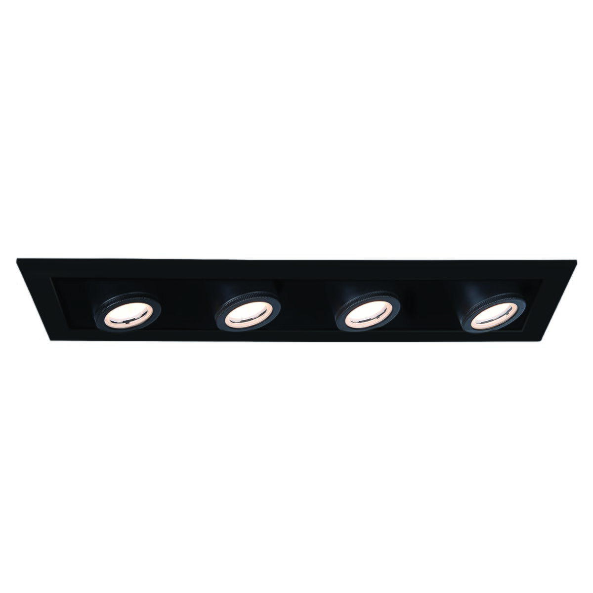 WAC Silo Multiples 4000K 4-Light 7" Recessed Lighting in Black Black