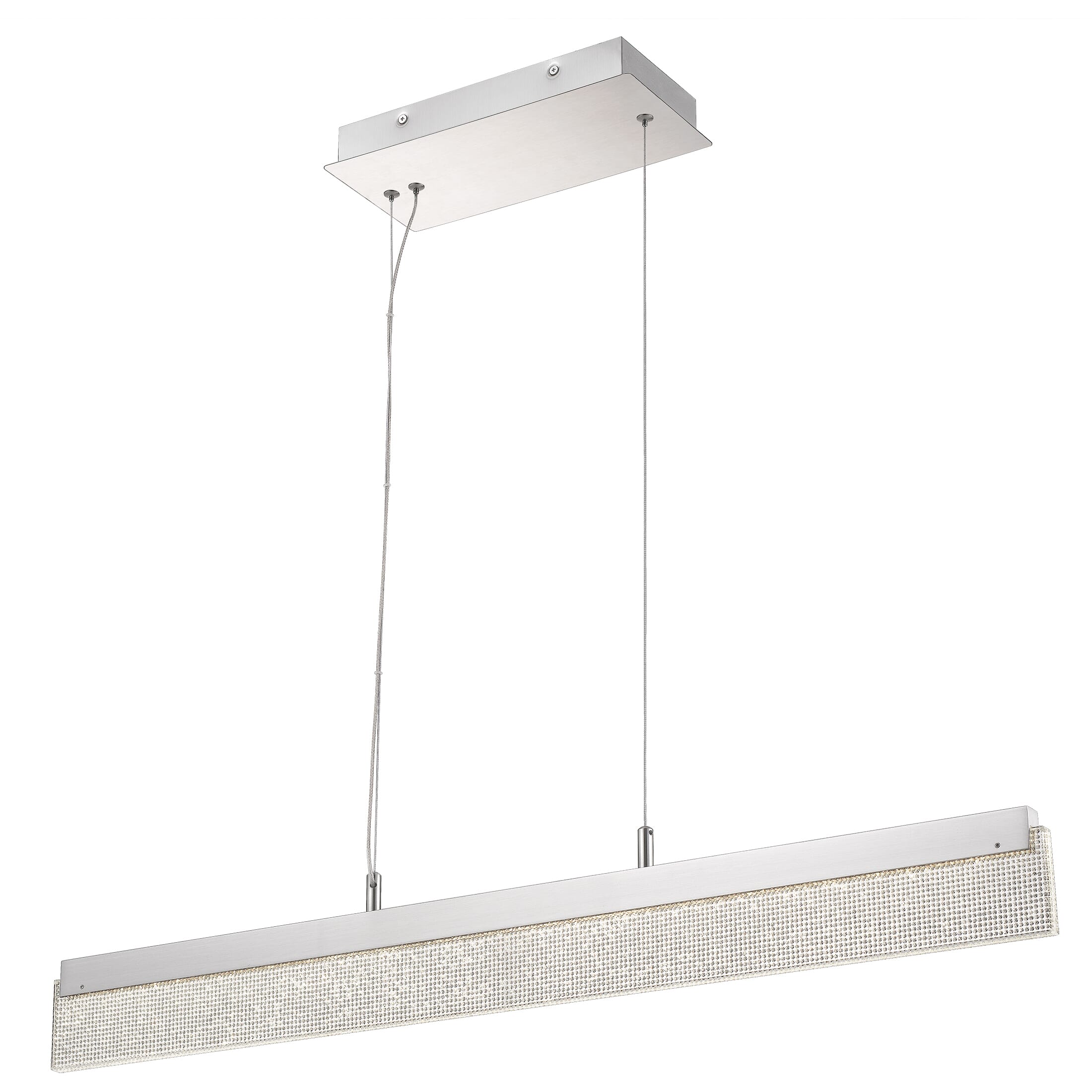 Quoizel Matrix 35" Kitchen Island Light in Brushed Nickel