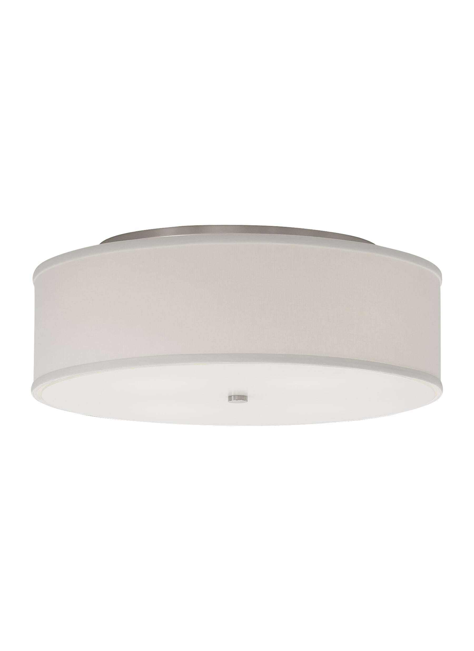 Tech Mulberry 20" Ceiling Light in Satin Nickel and White