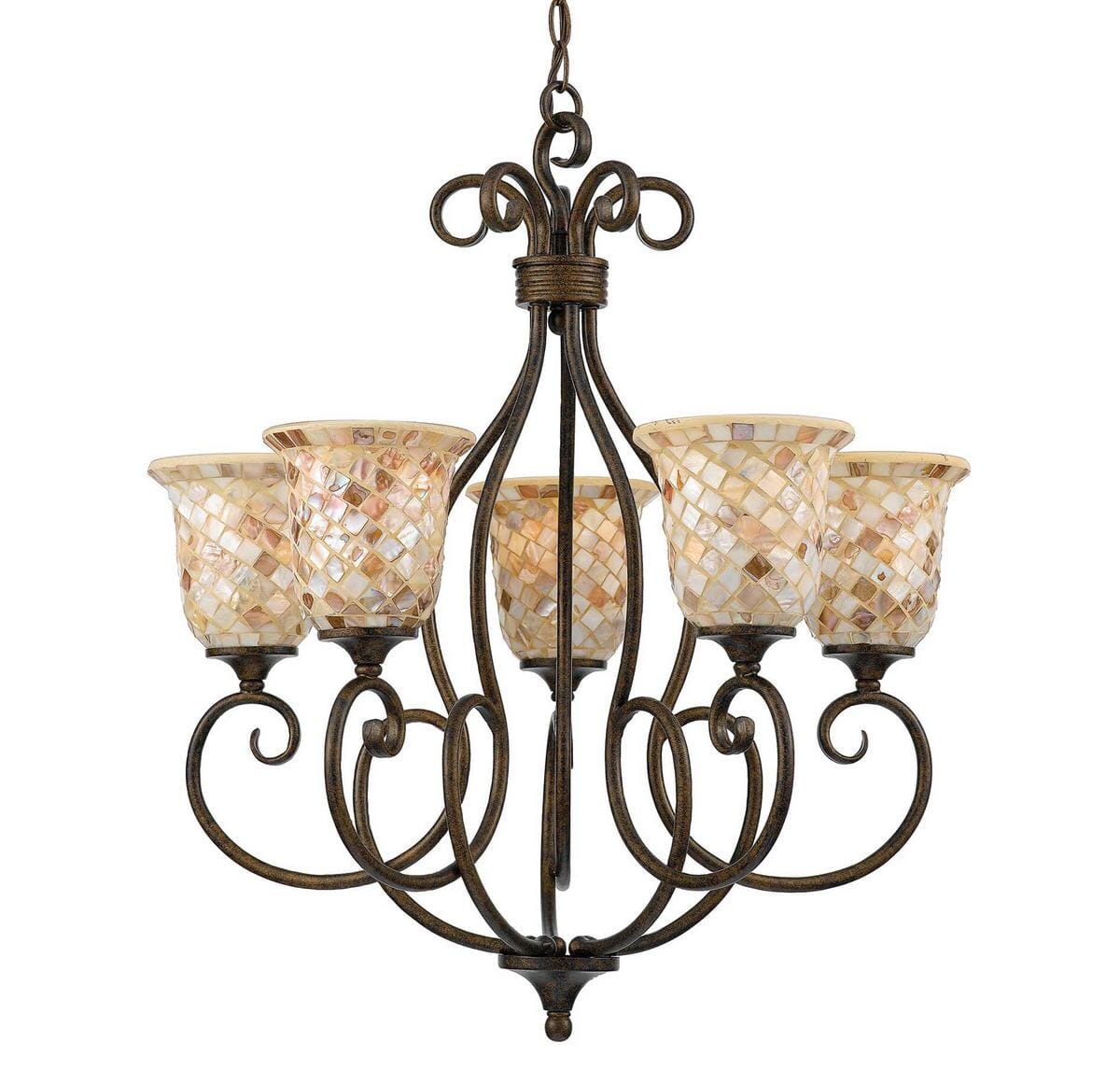 Quoizel Monterey Mosaic Chandelier in Natural/organic