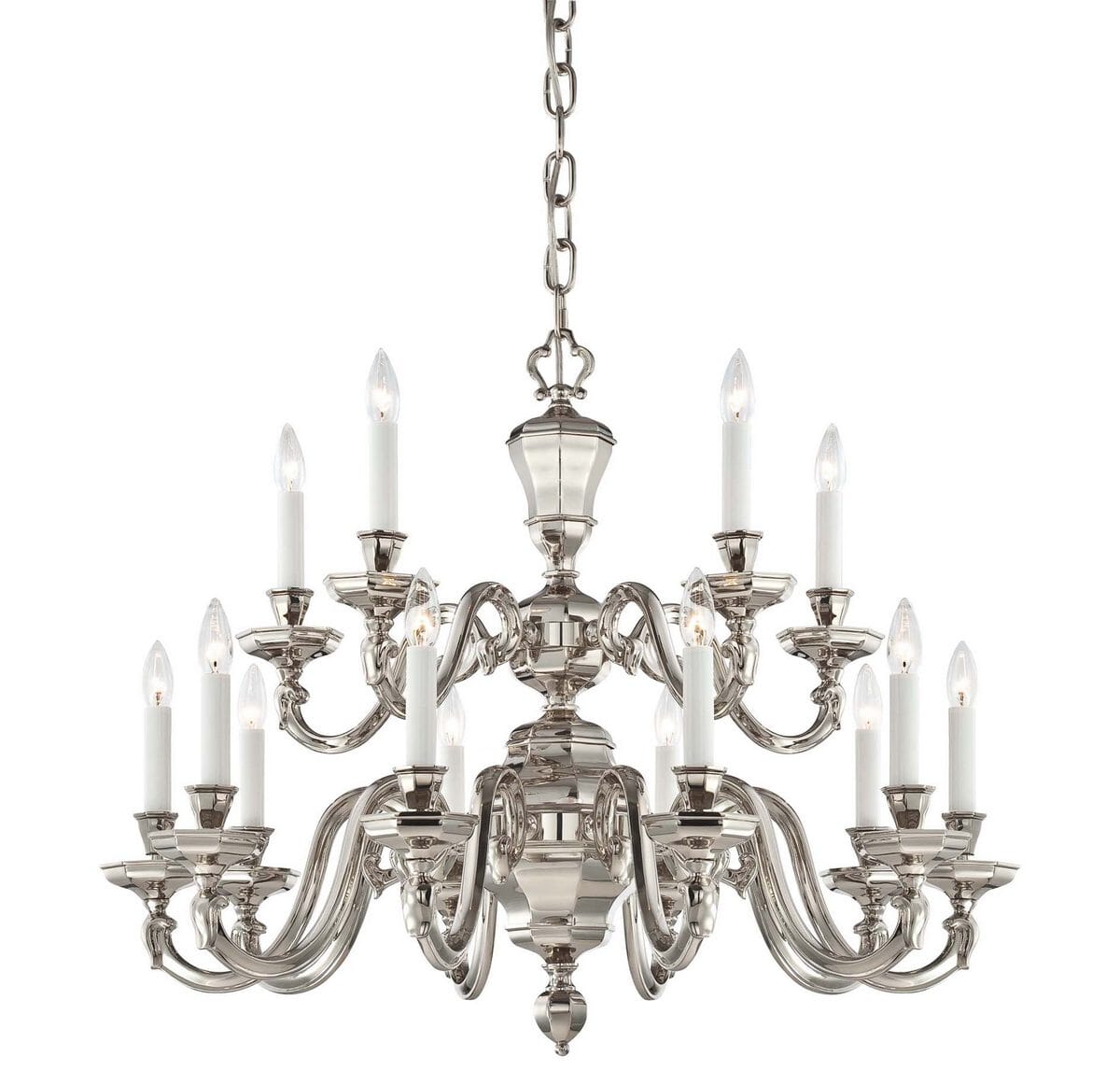 Metropolitan Casoria 15-Lt Chandelier in Polished Nickel