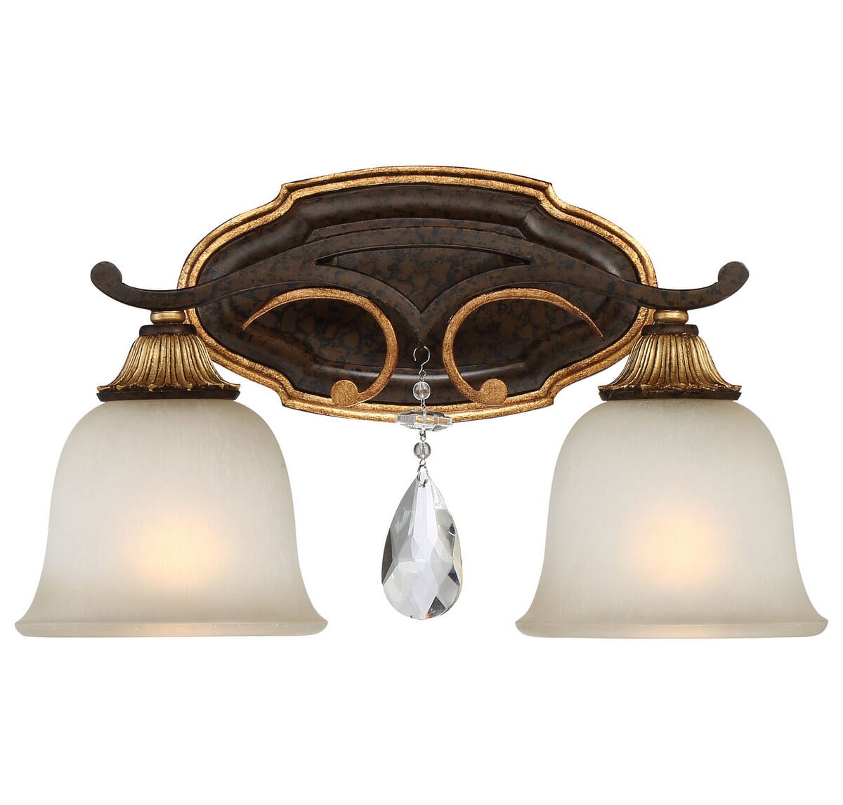 Metropolitan Chateau Nobles 2-Light Bathroom Vanity Light in Raven Bronze