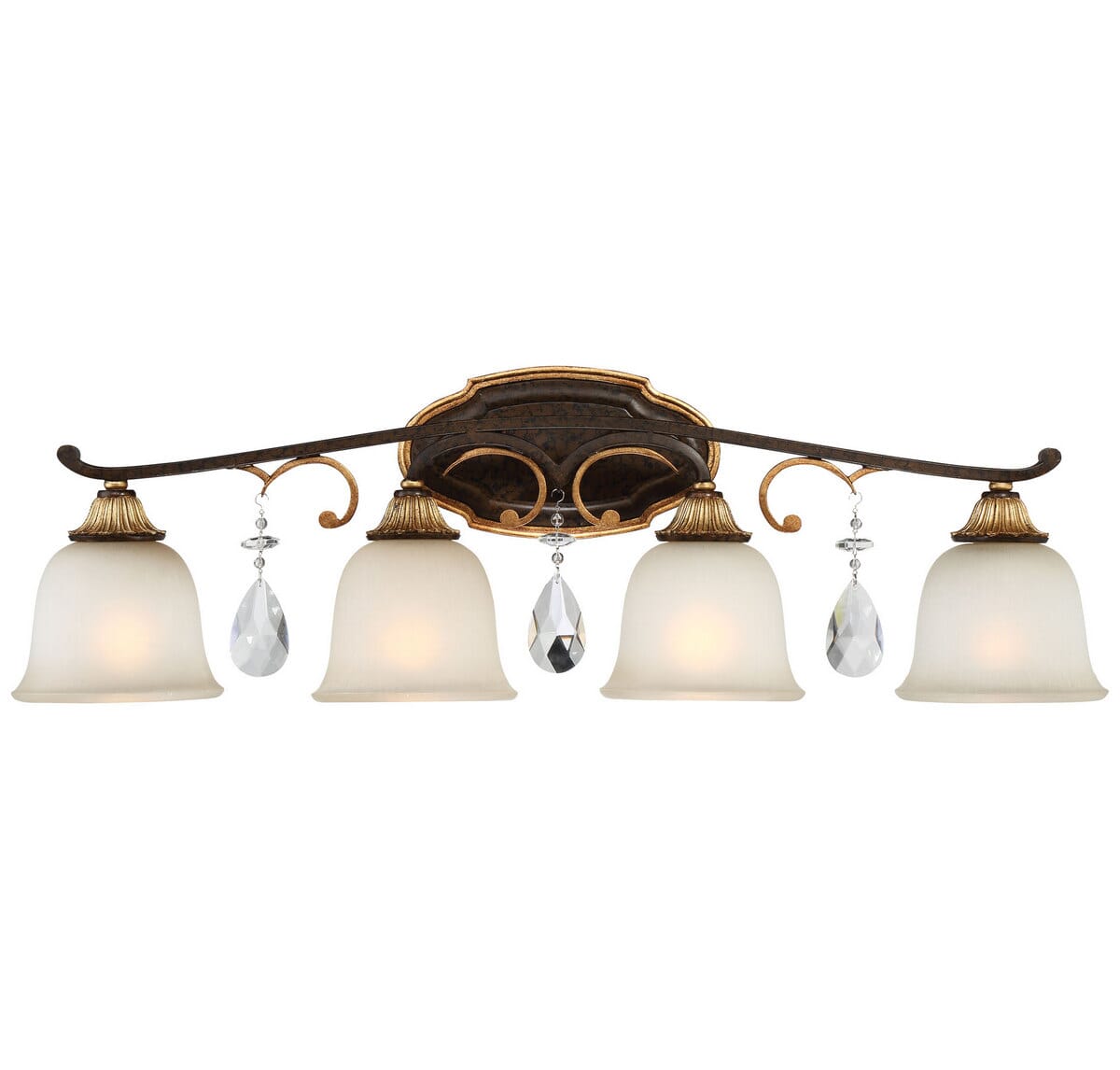 Metropolitan Chateau Nobles 4-Light Bathroom Vanity Light in Raven Bronze