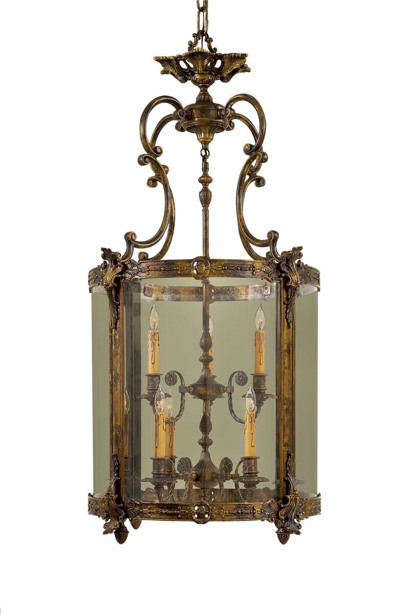 Metropolitan 9-Lt Foyer Pendant in Antique Bronze Patina