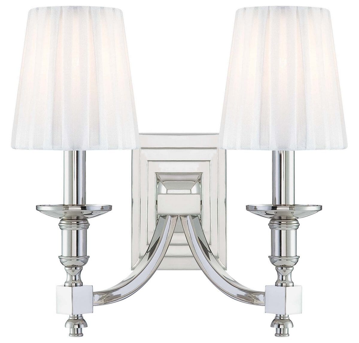 Metropolitan Continental Classics 2-Lt Wall Sconce in Nickel