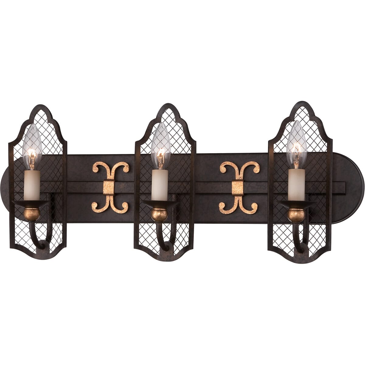 Metropolitan Cortona 24" 3-Light Bathroom Vanity Light in French Bronze