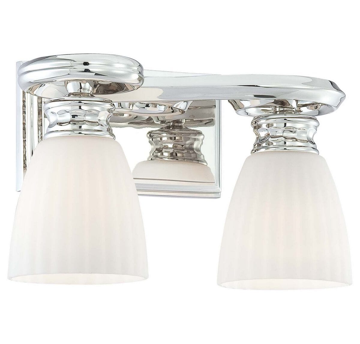 Metropolitan European 2-Light Bathroom Vanity Light in Polished Nickel