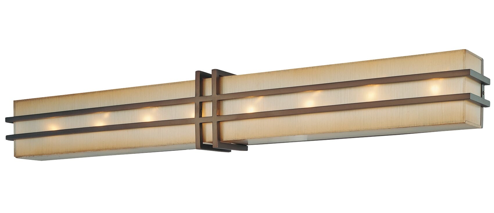 Metropolitan Underscore 37" 8-Light Bathroom Vanity Light in Cimmaron Bronze