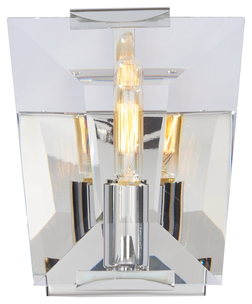 Metropolitan Castle Aurora 7.5" Bathroom Vanity Light in Polished Nickel