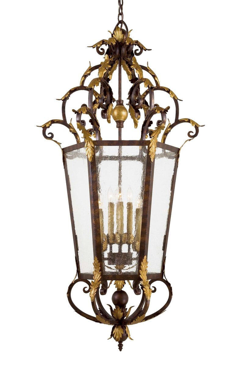 Metropolitan Zaragoza Foyer Pendant in Golden Bronze