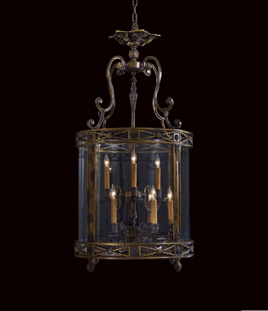 Metropolitan European 9-Lt Foyer Pendant in Oxide Brass