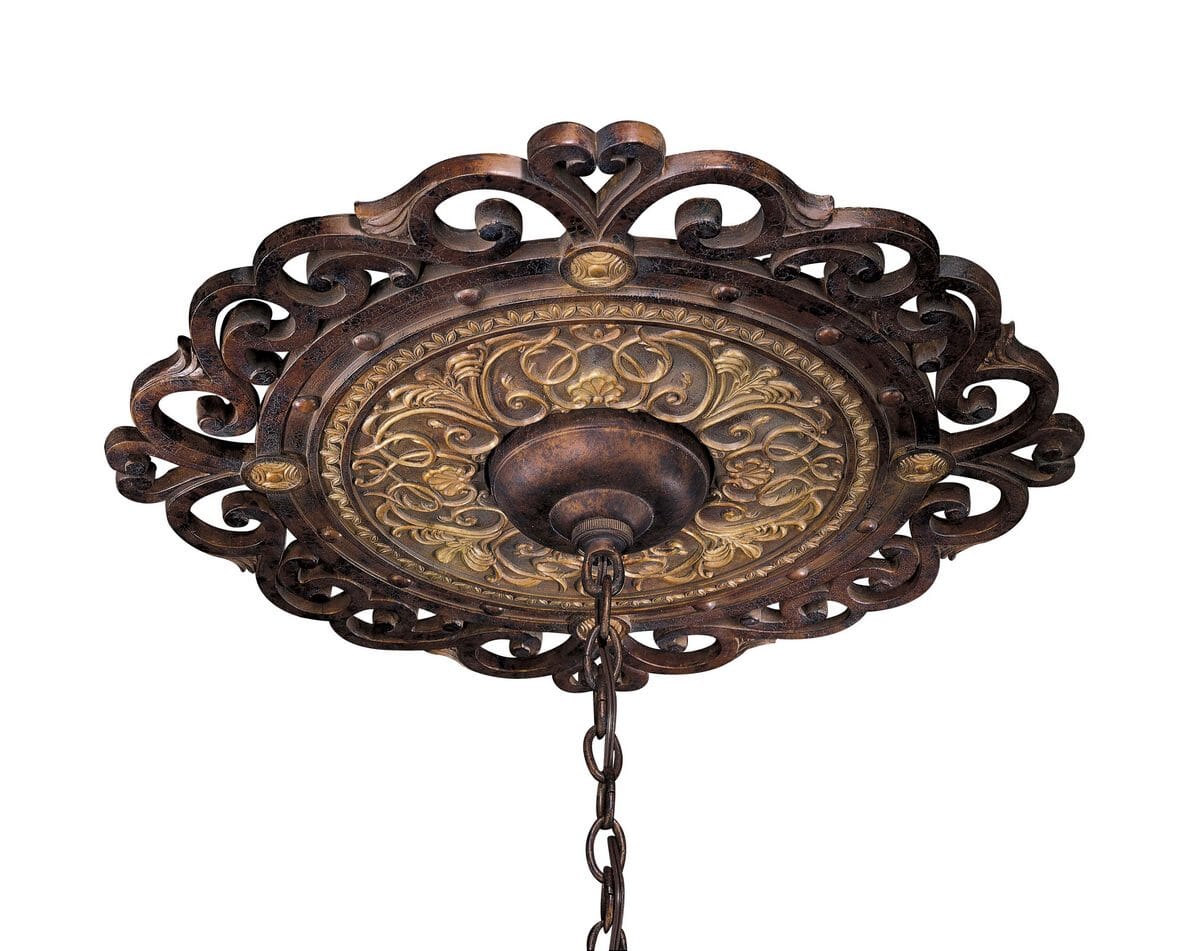 Metropolitan Zaragoza Ceiling Medallion in Golden Bronze