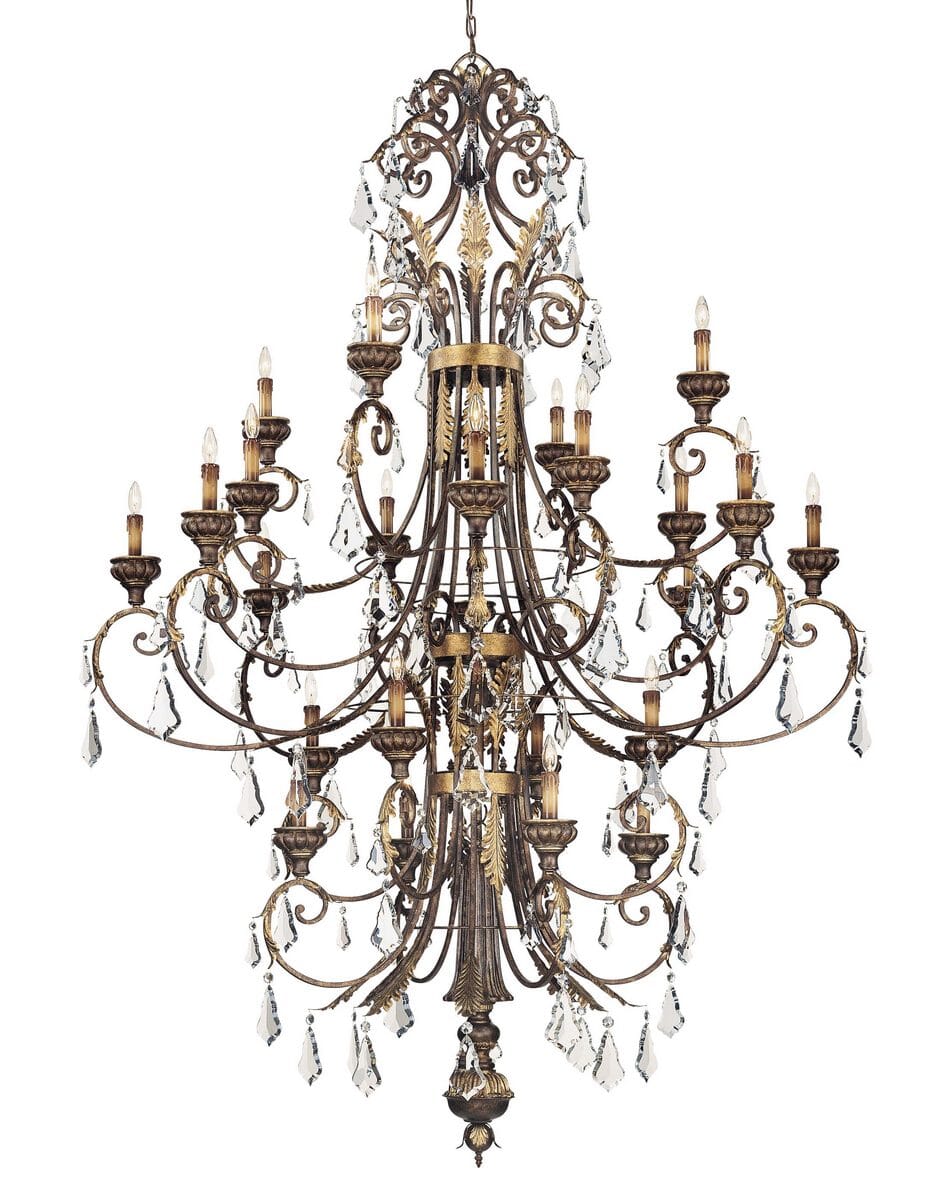 Metropolitan European 24-Lt Chandelier in Windsor Rust