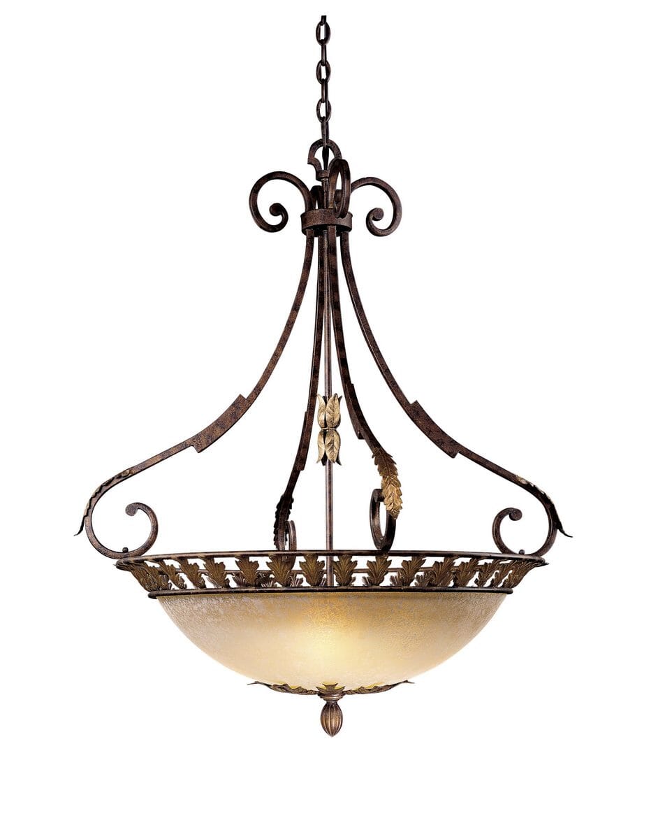 Metropolitan Zaragoza 5-Lt Bowl Pendant in Golden Bronze