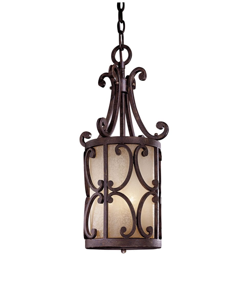 Metropolitan Zaragoza 3-Lt Pendant in Golden Bronze