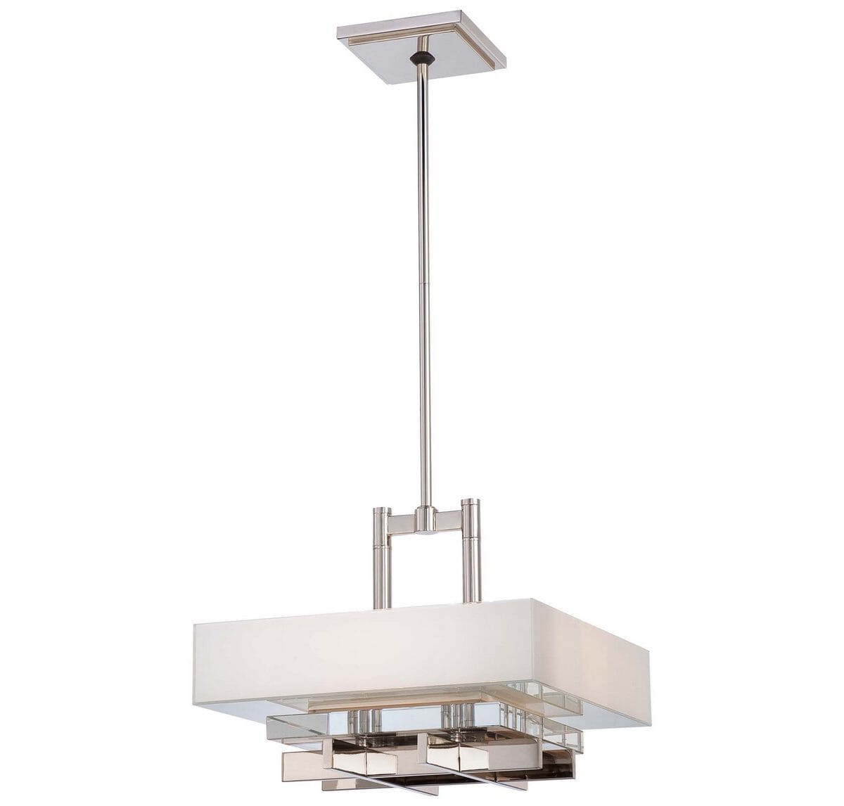 Metropolitan Eden Roe 4-Lt Pendant in Polished Nickel