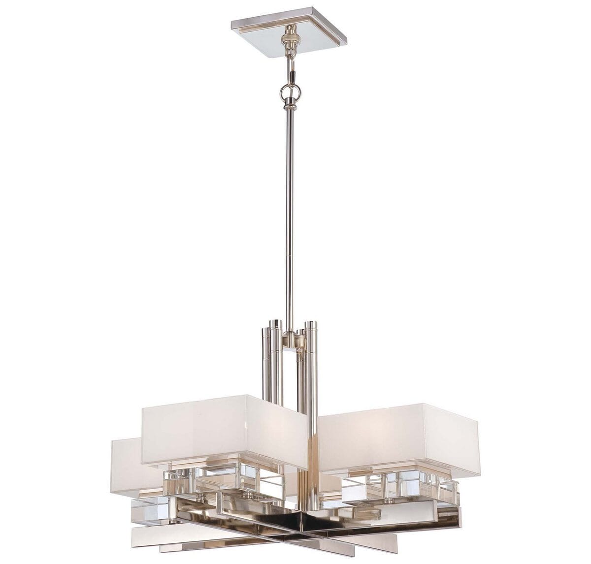 Metropolitan Eden Roe 8-Lt Chandelier in Polished Nickel