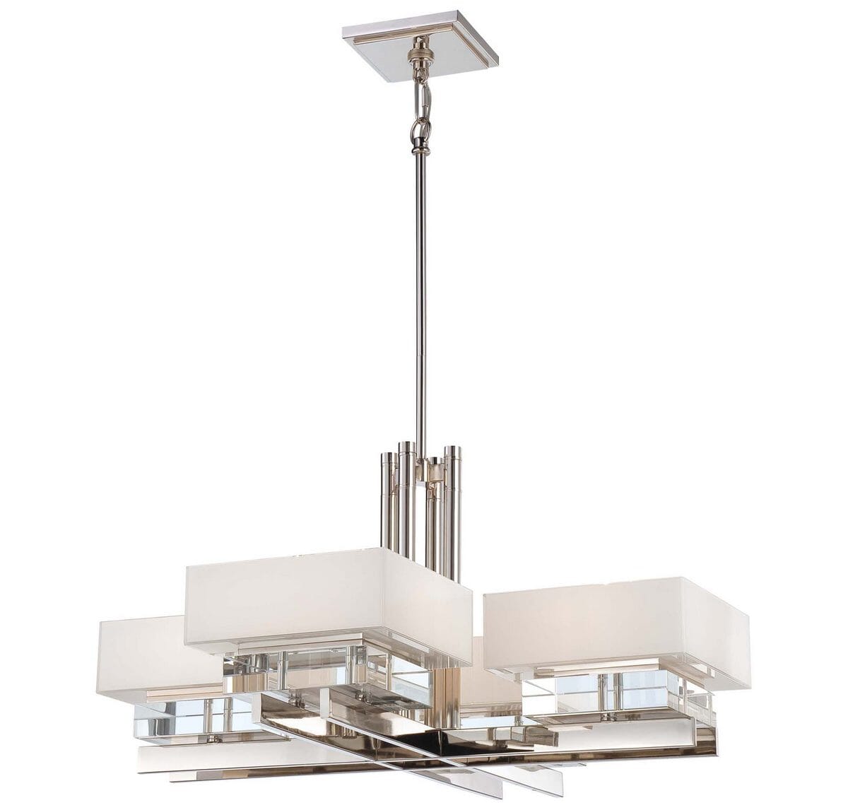 Metropolitan Eden Roe 8-Lt Chandelier in Polished Nickel