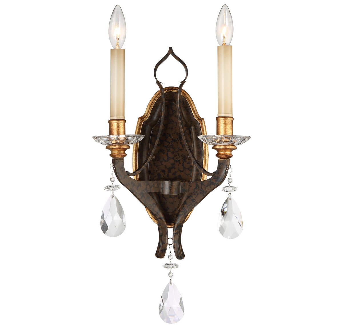 Metropolitan Chateau Nobles 2-Light Wall Sconce in Raven Bronze