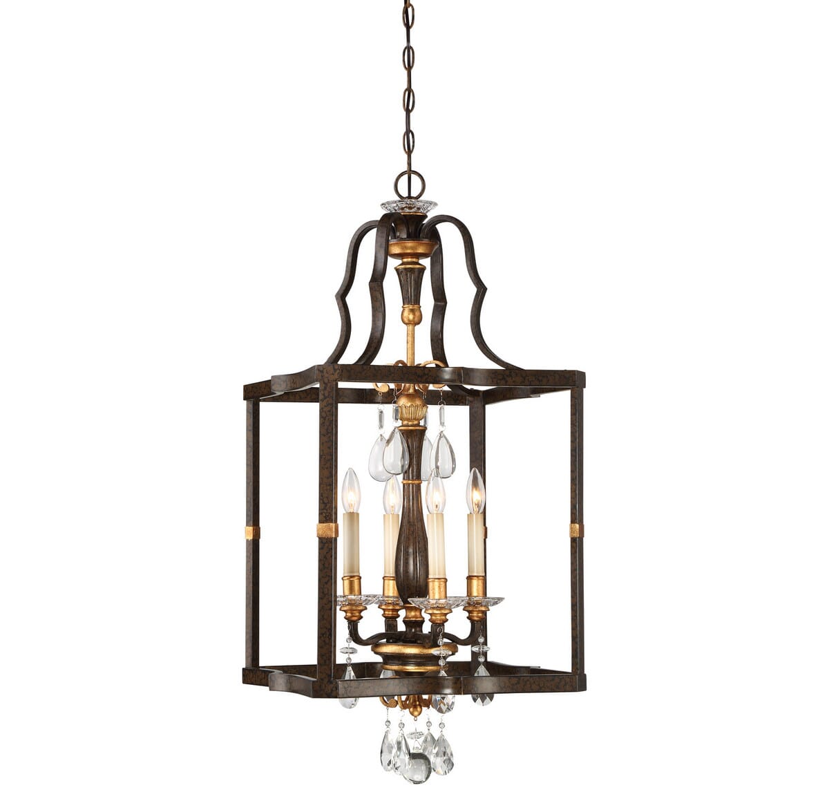 Metropolitan Chateau Nobles 4-Light Pendant in Raven Bronze