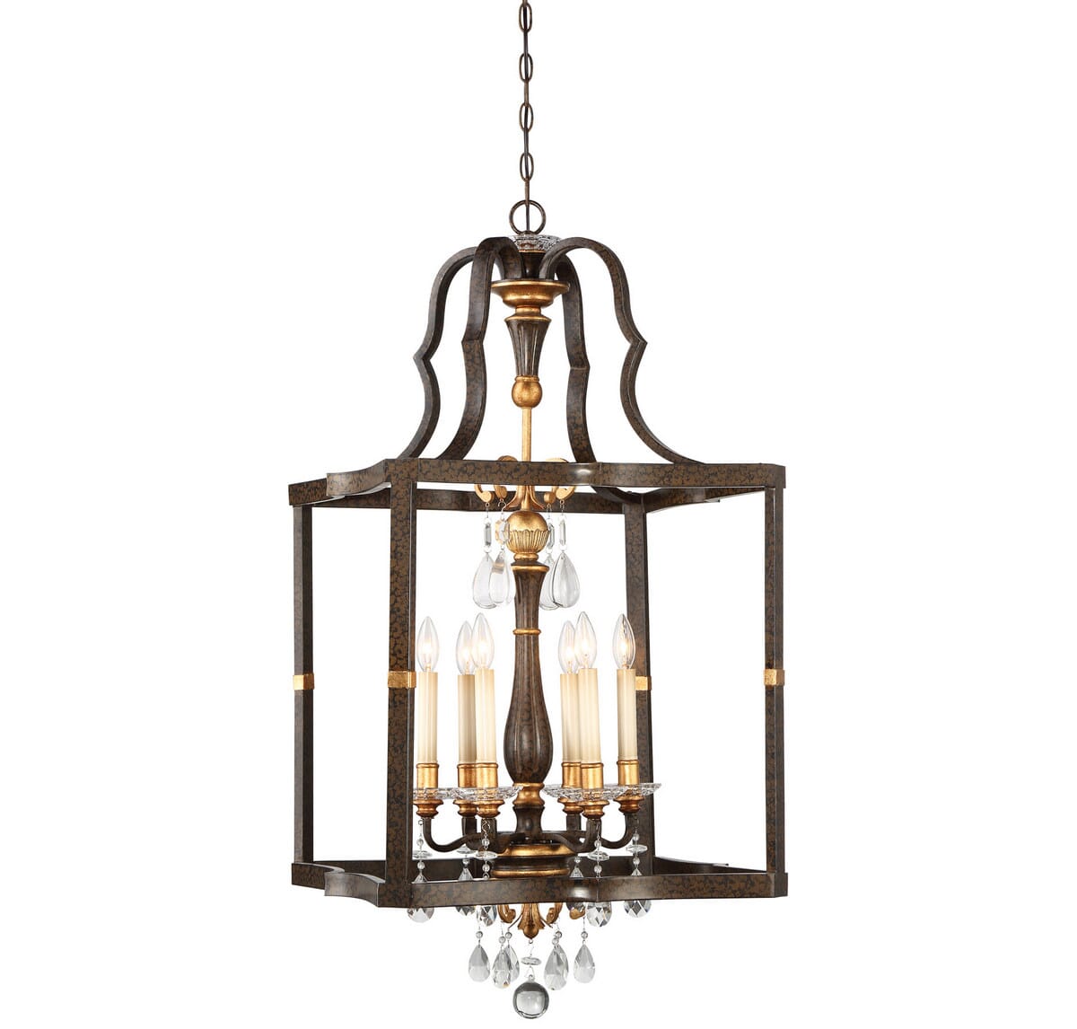 Metropolitan Chateau Nobles 6-Light Pendant in Raven Bronze