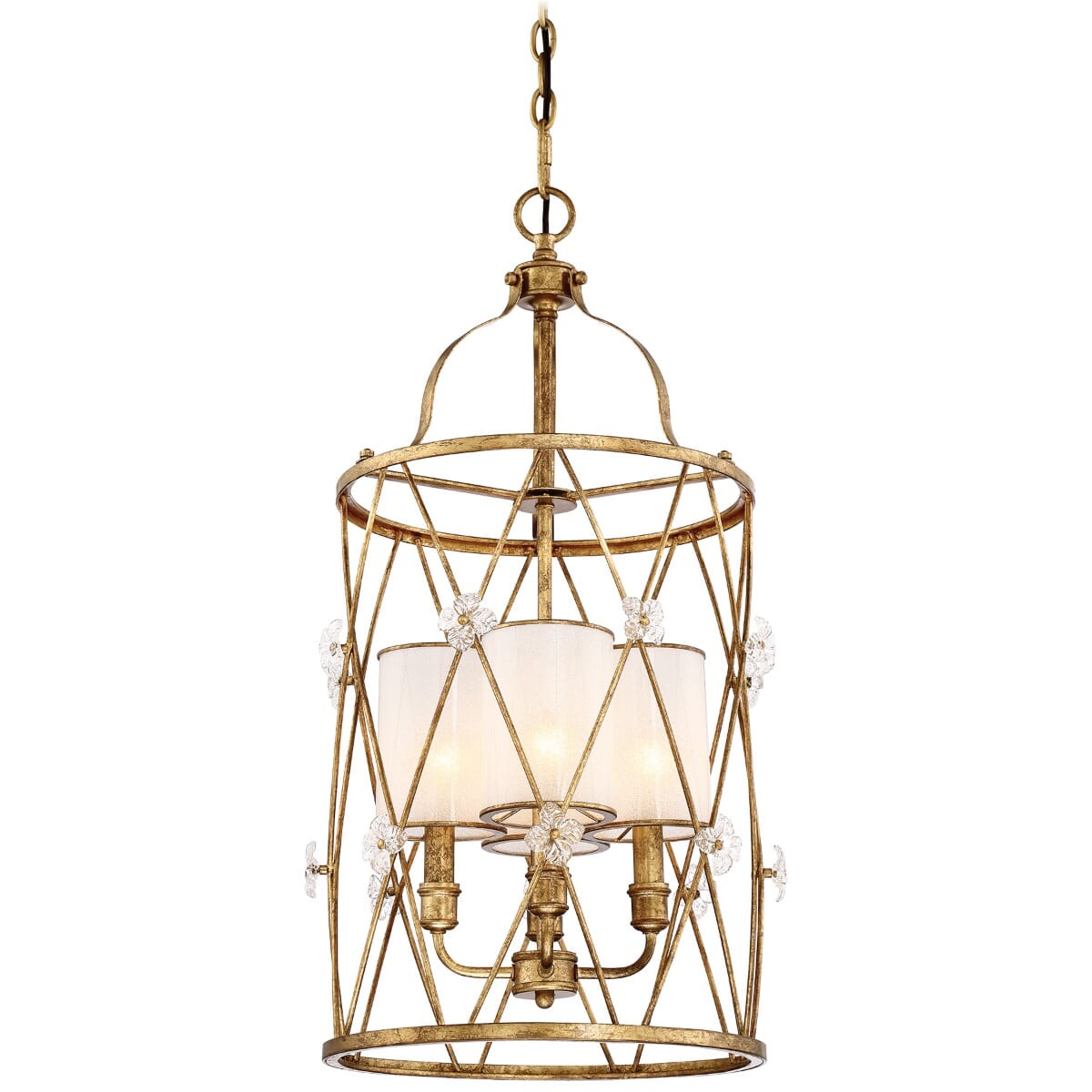 Metropolitan Victoria Park 15.25" 3-Light Pendant in Elara Gold