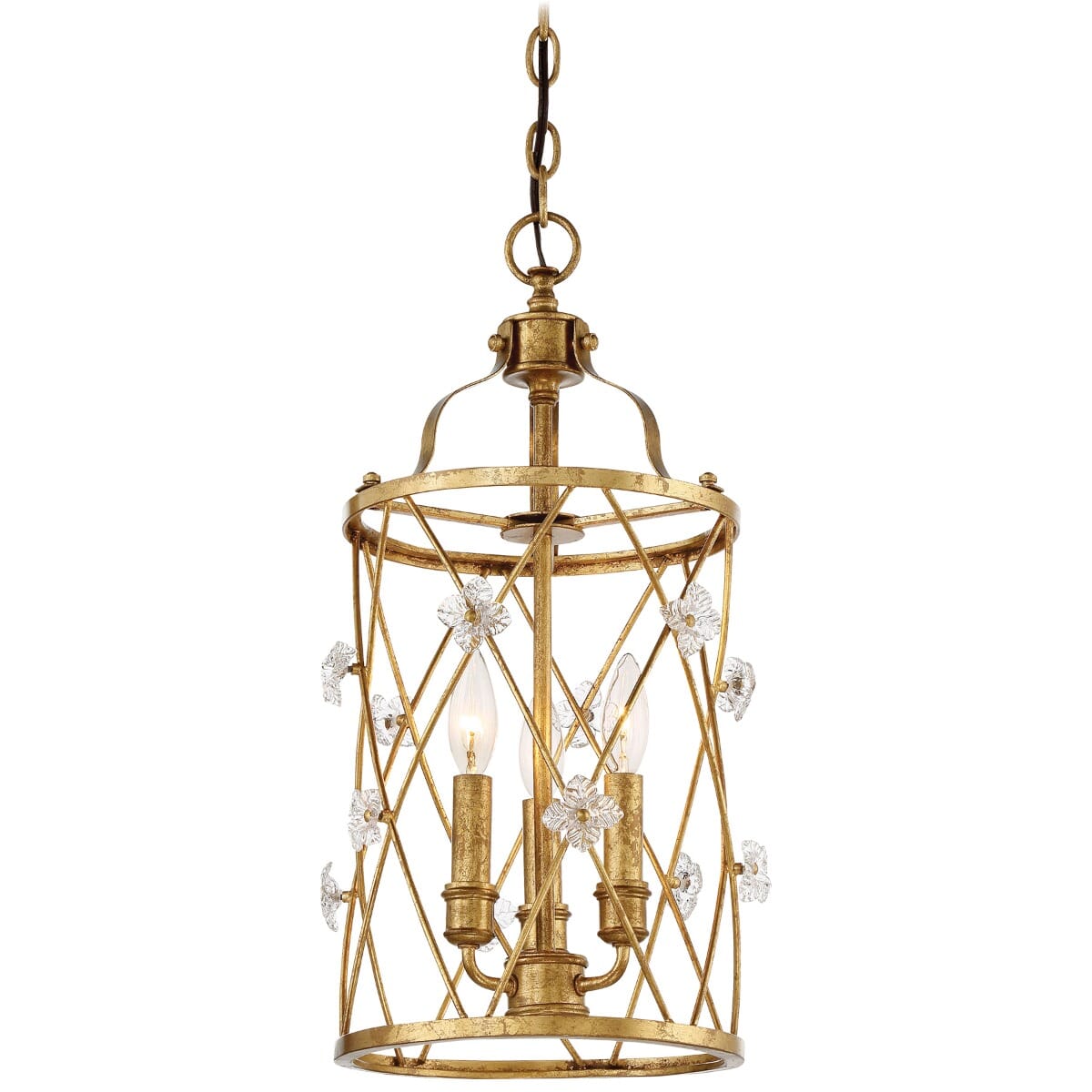 Metropolitan Victoria Park 3-Light Elegant Pendant in Elara Gold