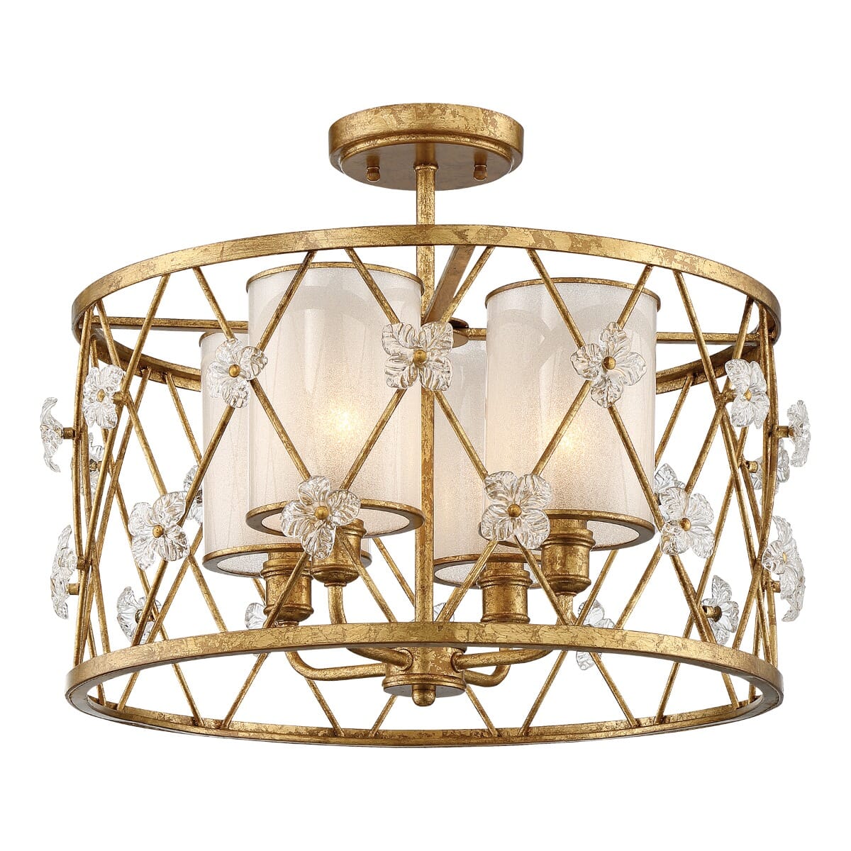 Metropolitan Victoria Park 4-Light Ceiling Light in Elara Gold