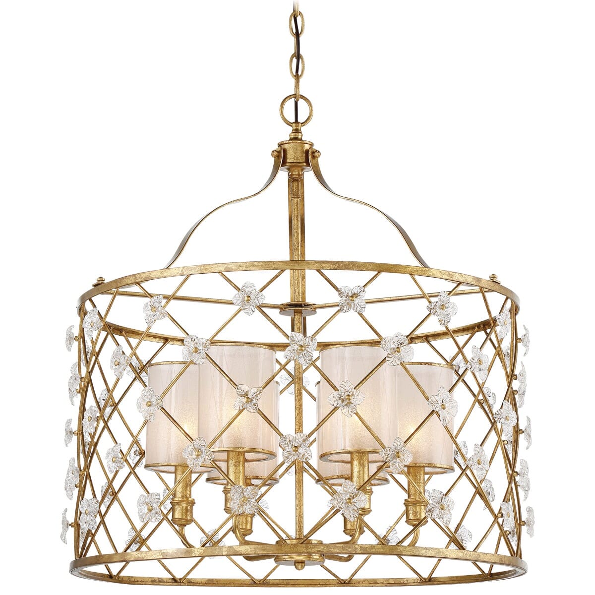 Metropolitan Victoria Park 26.5" 6-Light Pendant in Elara Gold